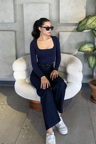 Wide Leg Jean - Lacivert LACİVERT