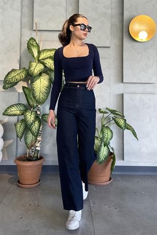 Wide Leg Jean - Lacivert LACİVERT