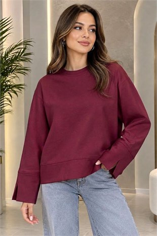 Yırtmaçlı Tunik-Bordo BORDO