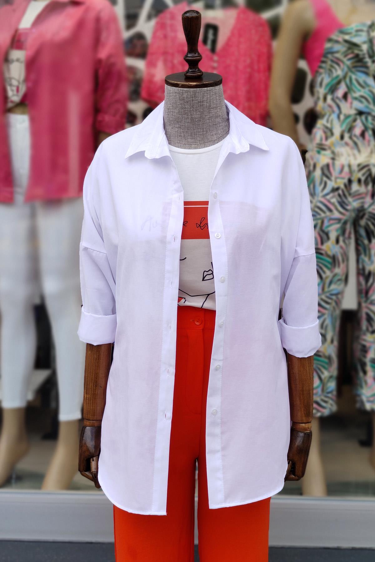 Basic Gömlek - Beyaz BEYAZ