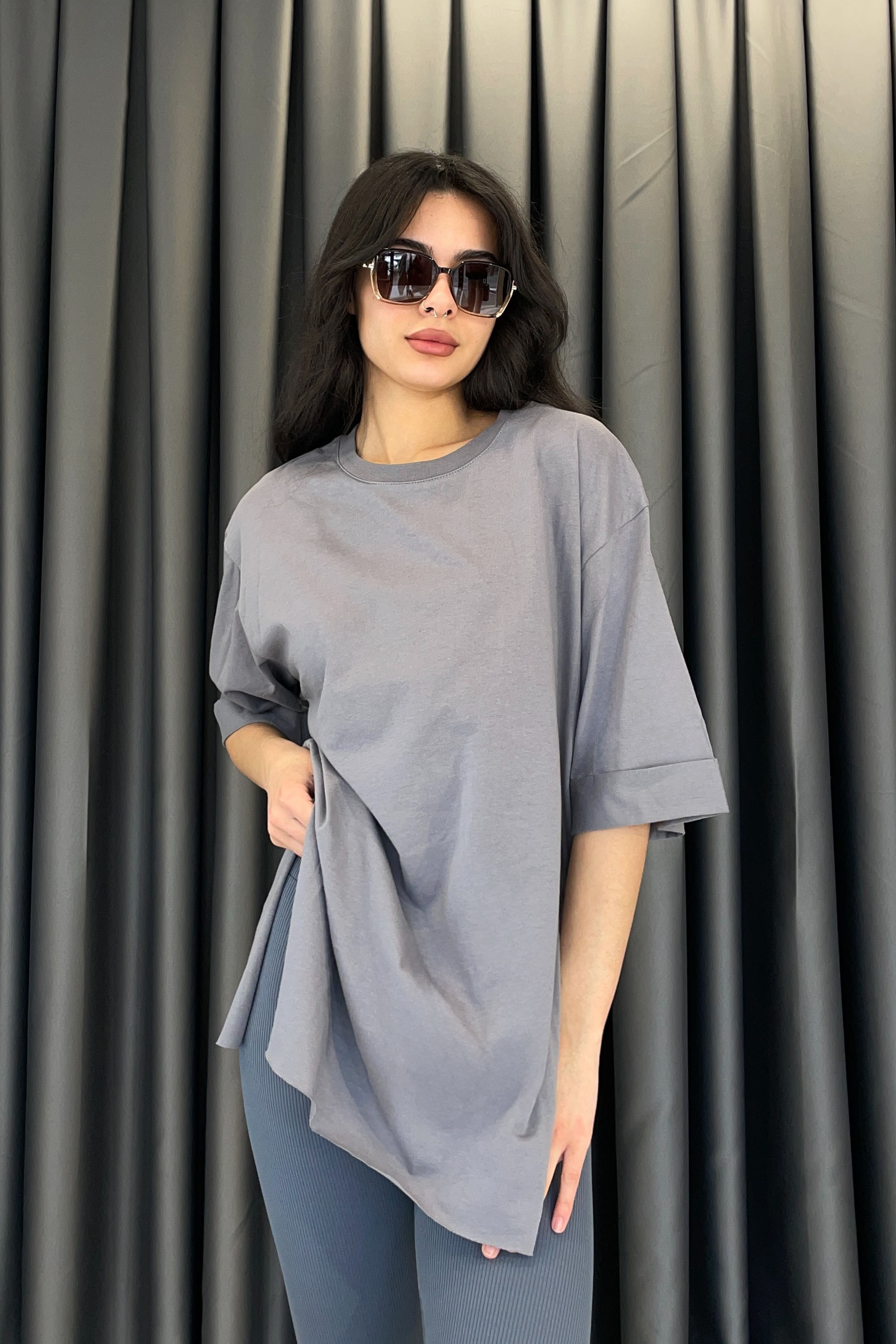 Basıc T-Shırt - Gri GRİ