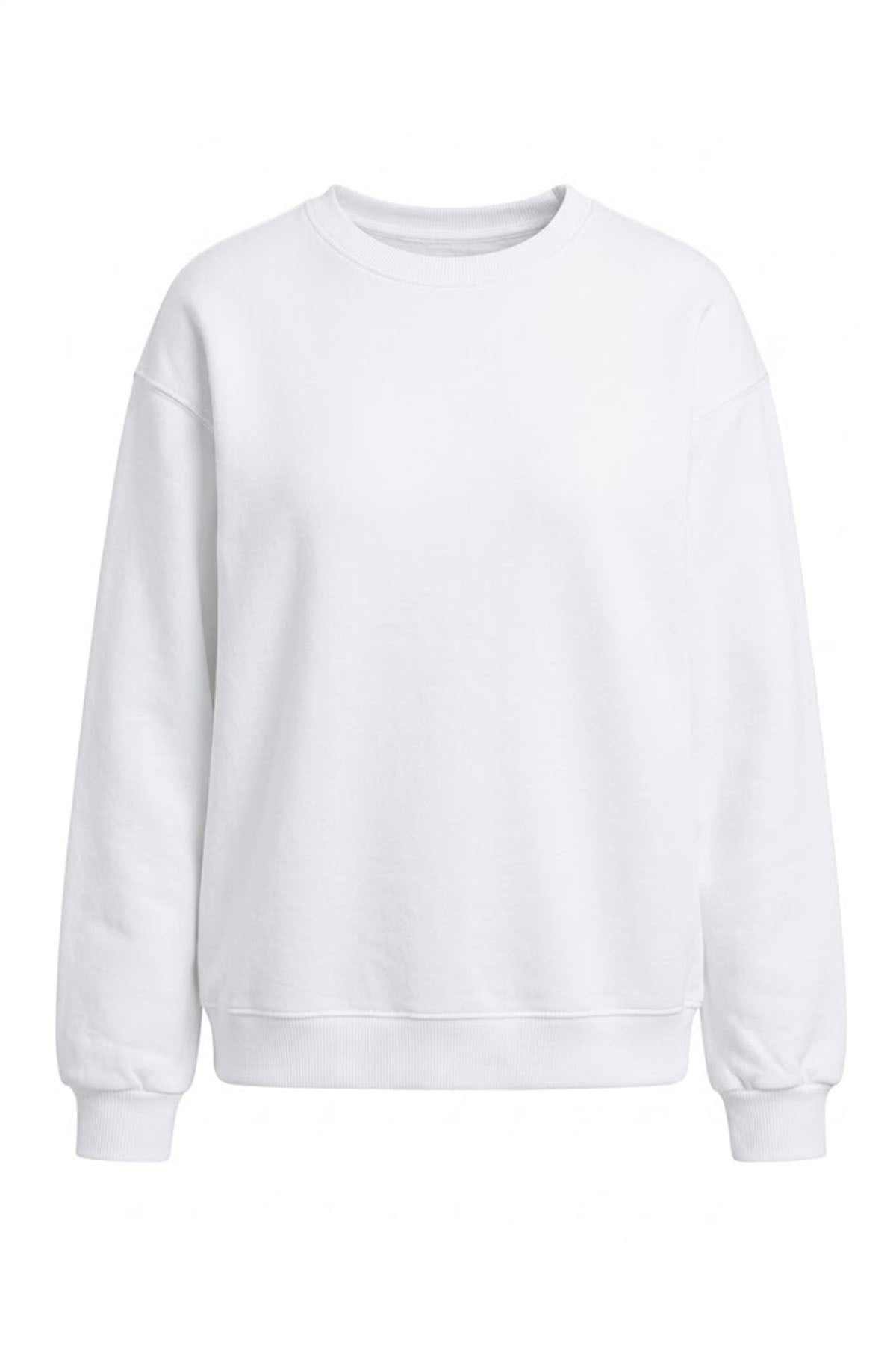 Bisiklet Yaka Basic Sweat - Ekru EKRU