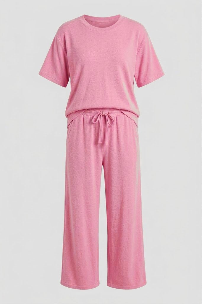 Bisiklet Yaka Basic Takım PEMBE
