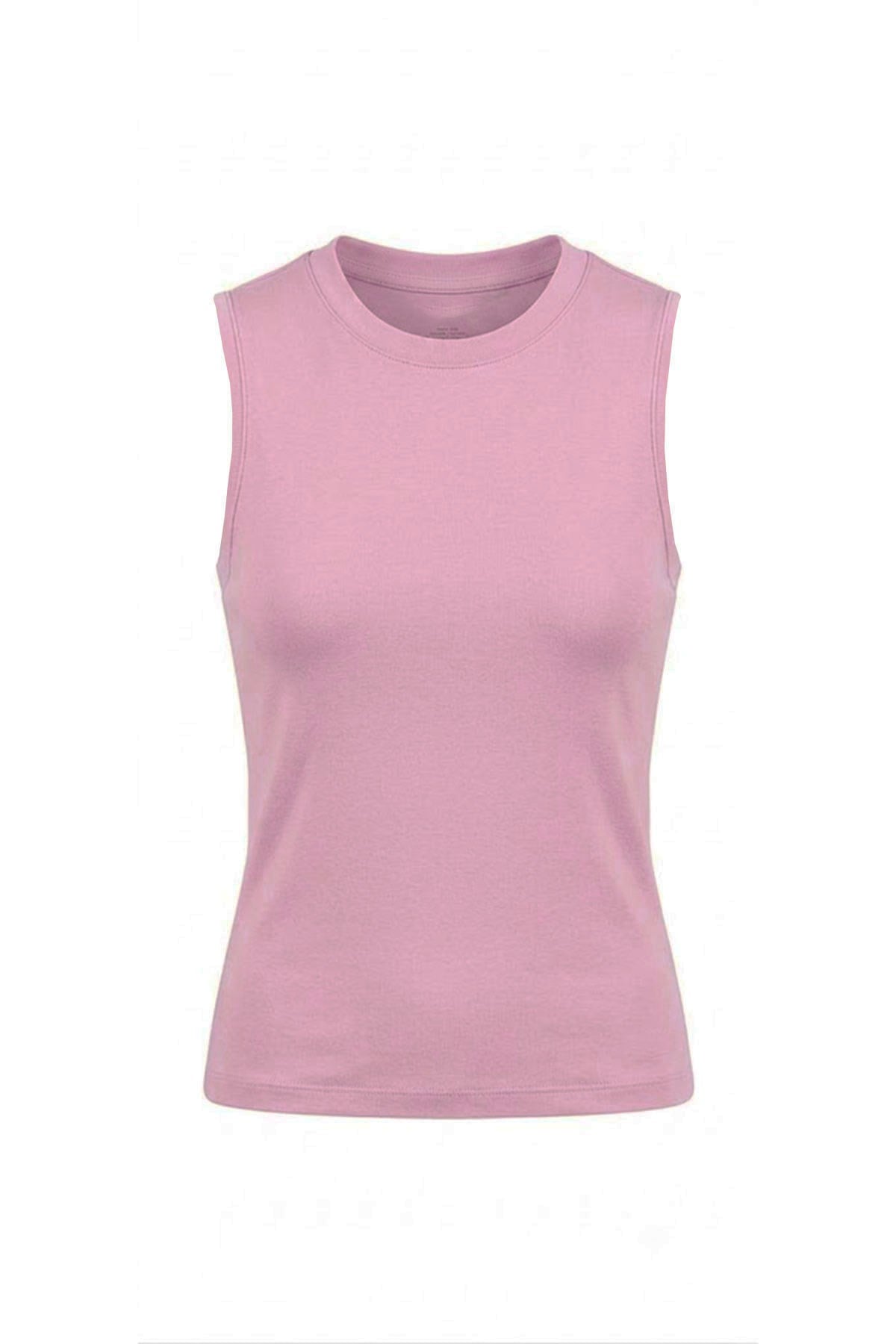 Bisiklet Yaka Kolsuz Bady PEMBE