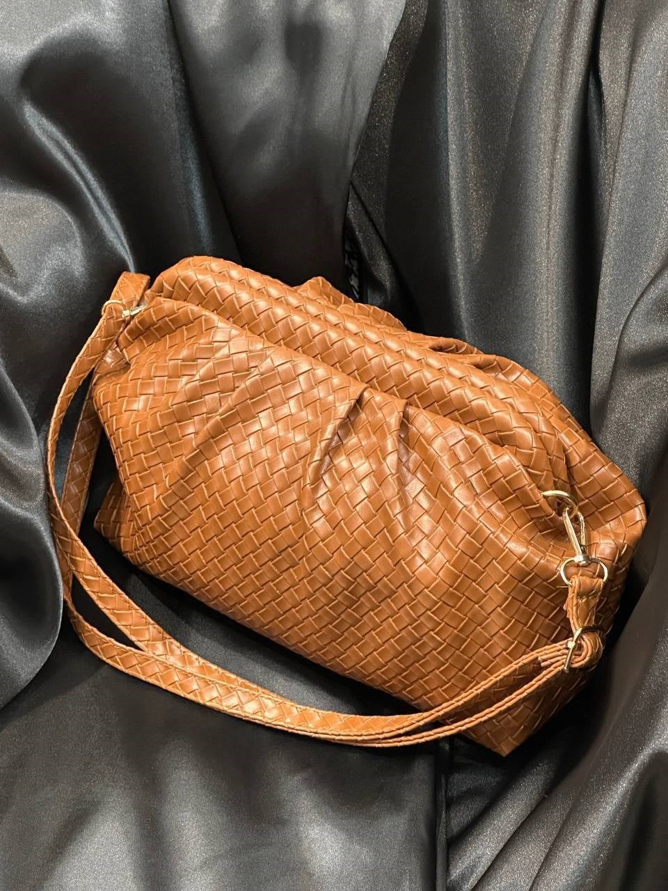 Hasır Detay Gizli Cep Çanta-Taba TABA