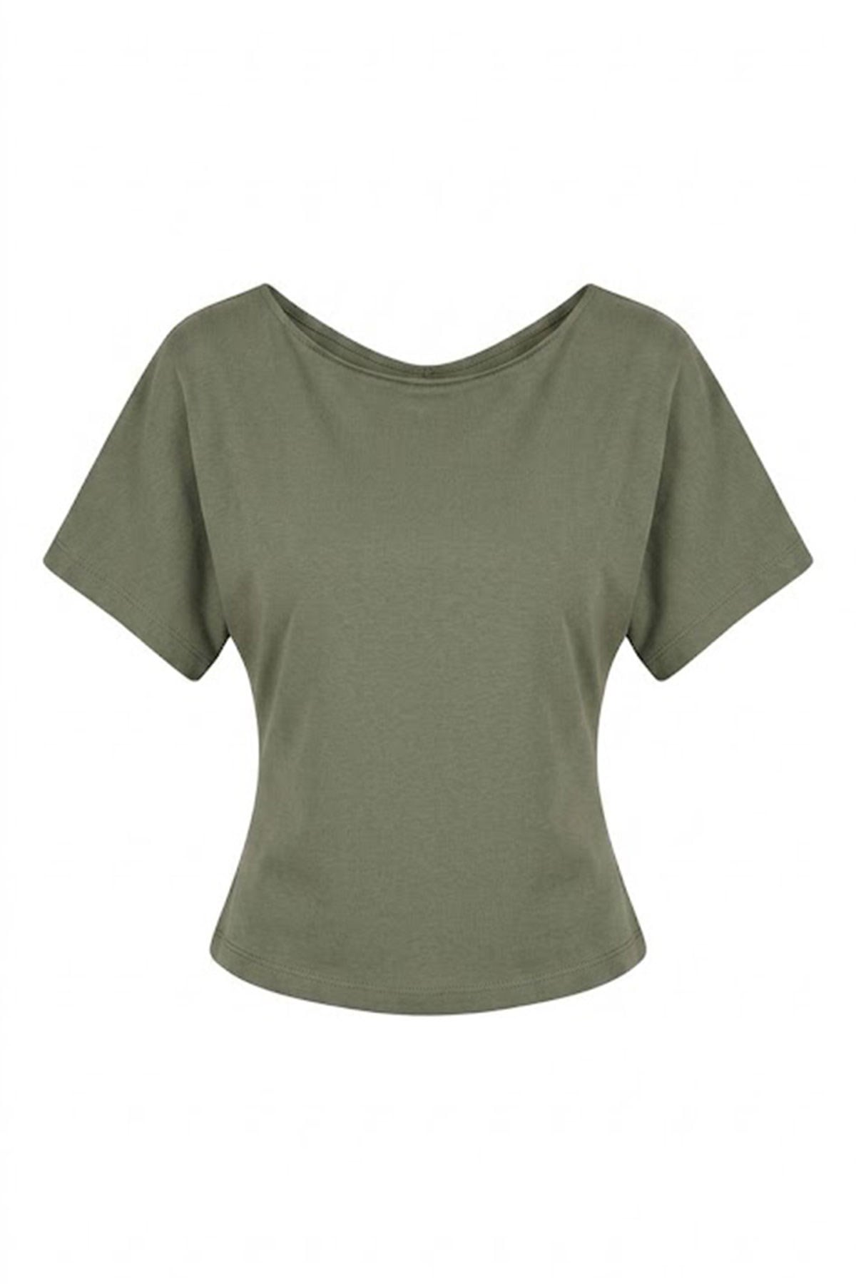 Kayık Yaka Basic T-shirt ÇAĞLA