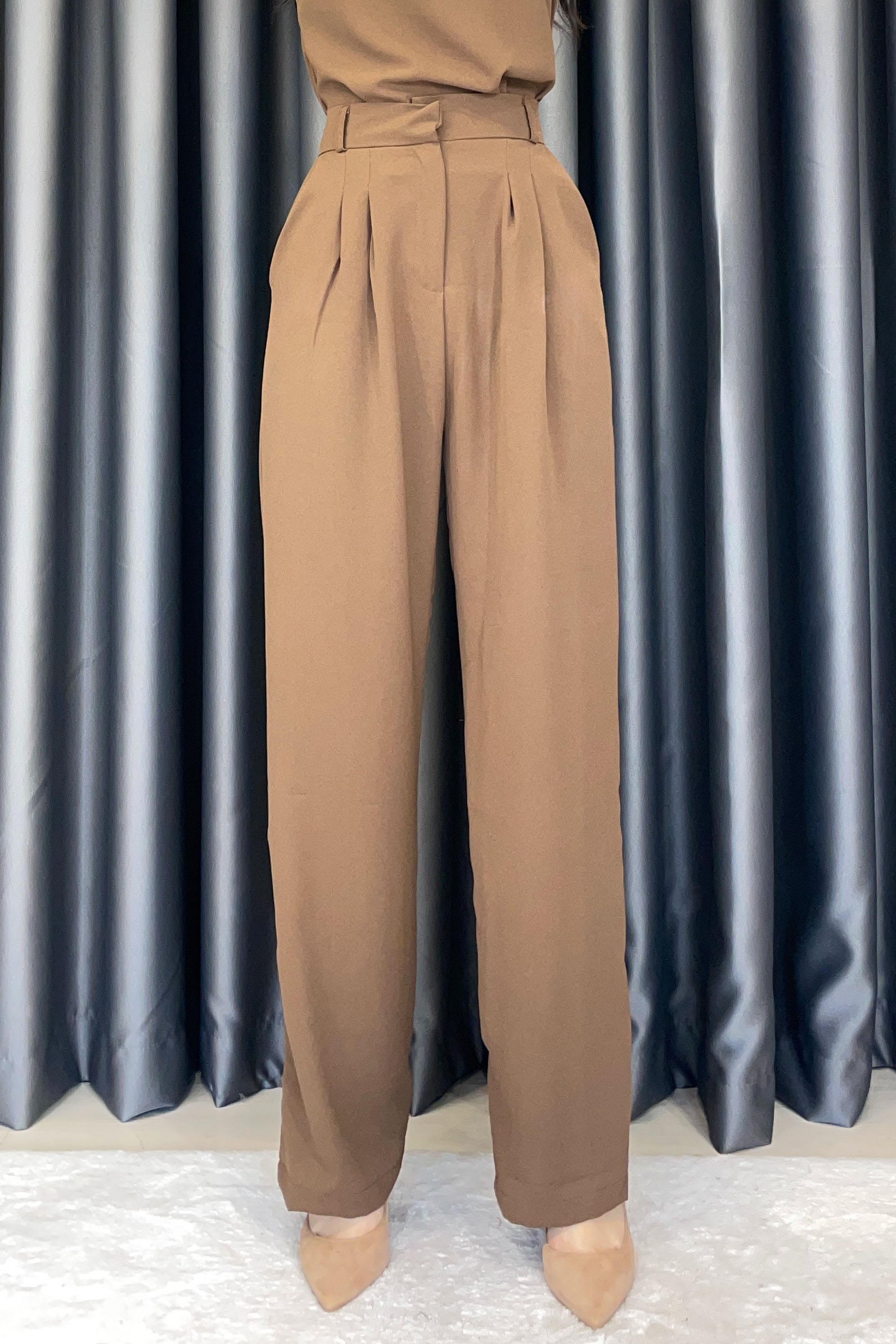 Kechi Linda Kumaş Pantolon -Camel CAMEL