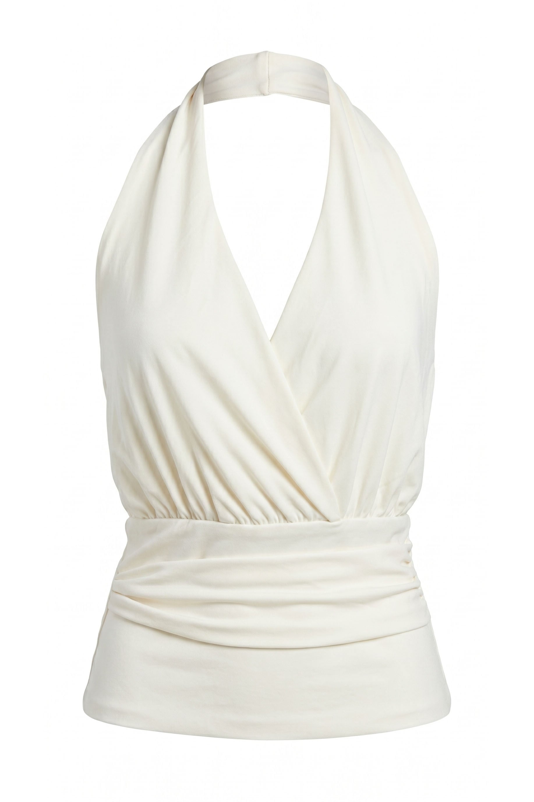 Kraveze Büzgülü Peplum Crop- Ekru EKRU