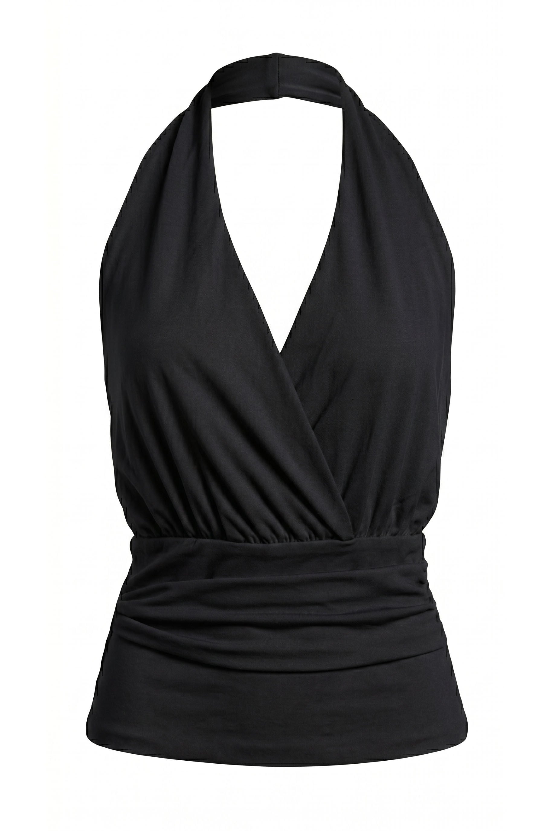 Kraveze Büzgülü Peplum Crop- Siyah SİYAH