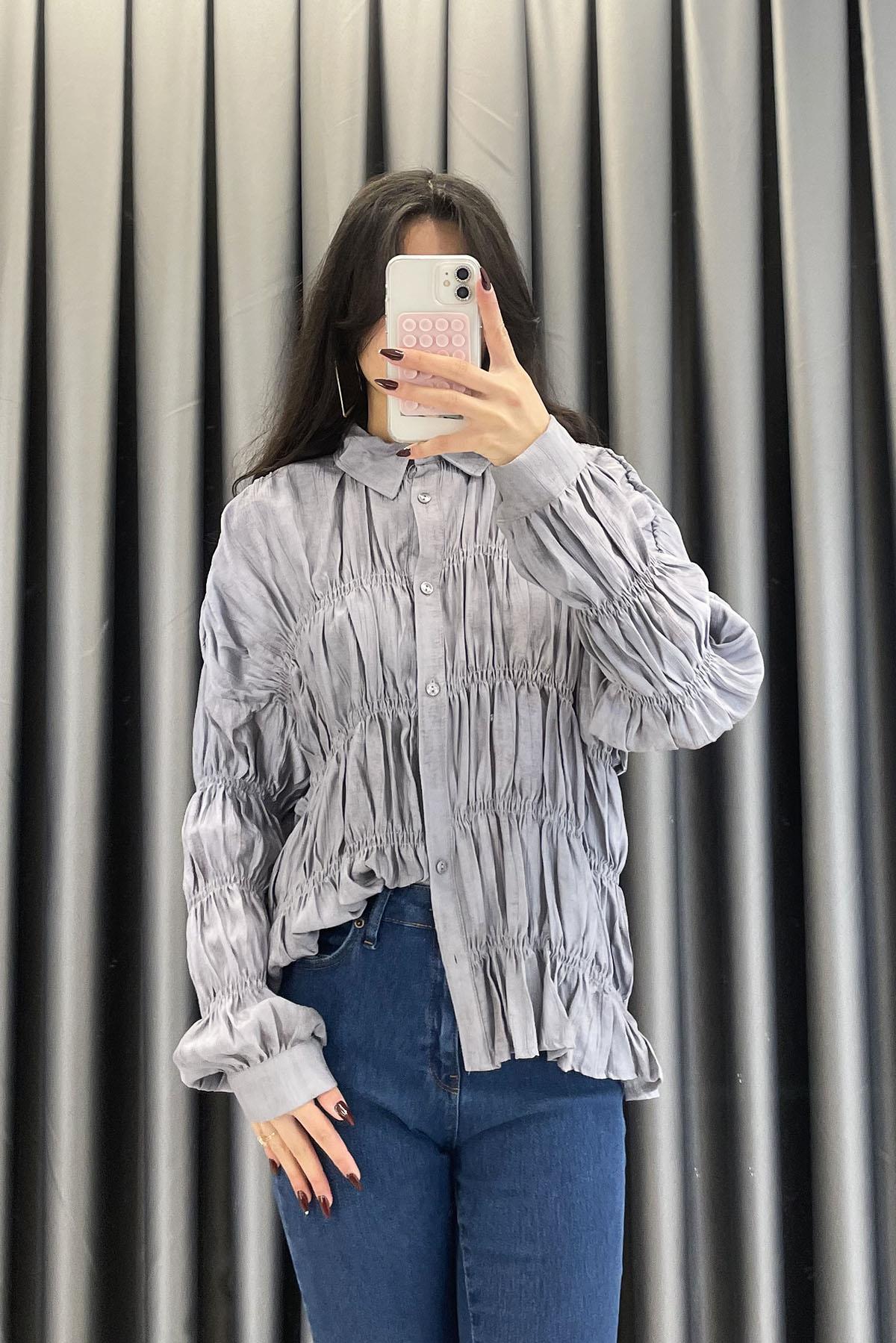 Massimo Gipeli Gömlek - Gri GRİ