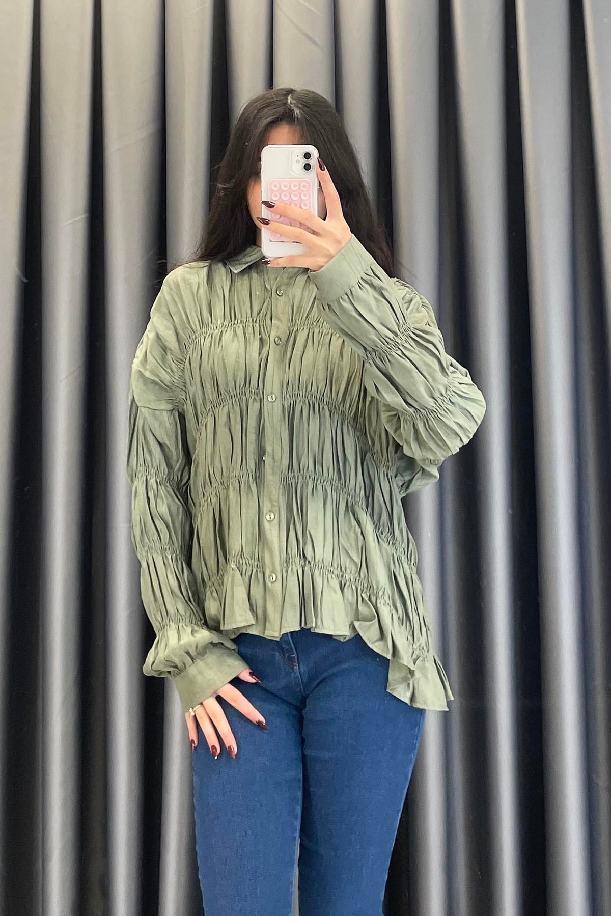 Massimo Gipeli Gömlek - Haki HAKİ