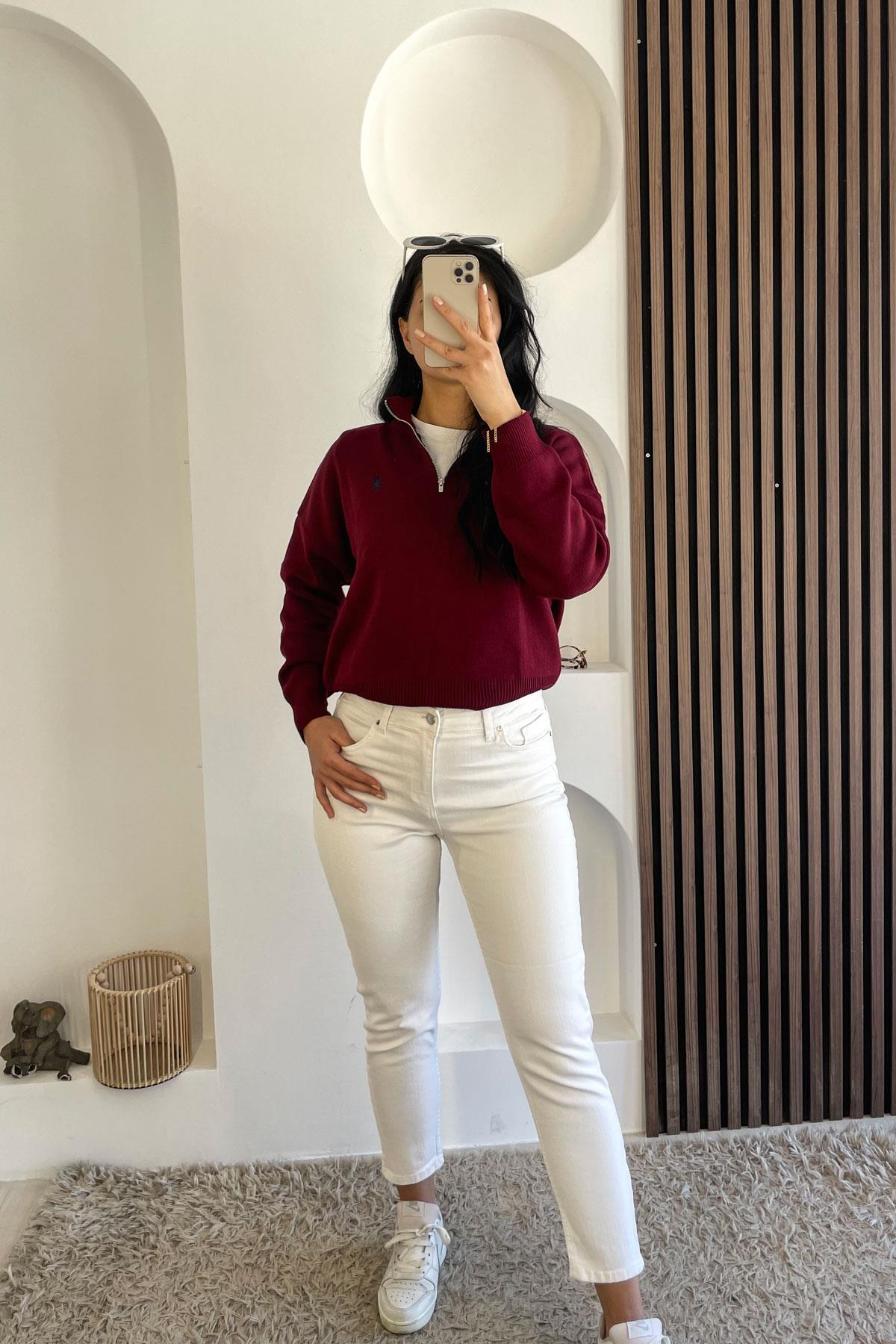 Mom Jean - Beyaz BEYAZ