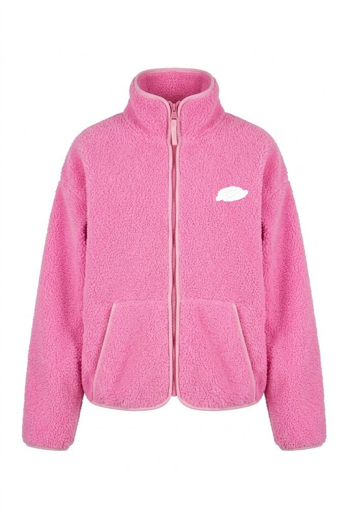 Pembe - Cep Detay Fermuarlı Ceket PEMBE
