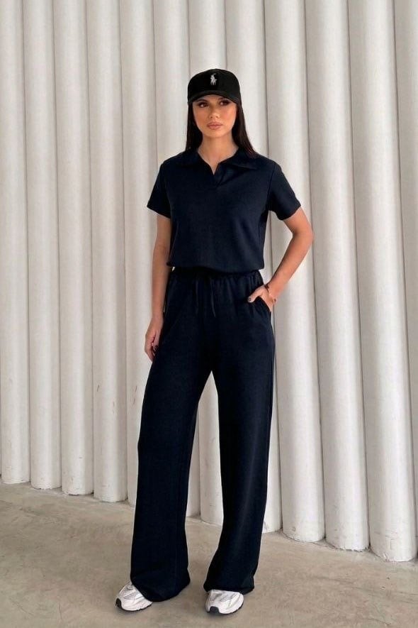 Polo Yaka Basıc Takım- İndigo İNDİGO