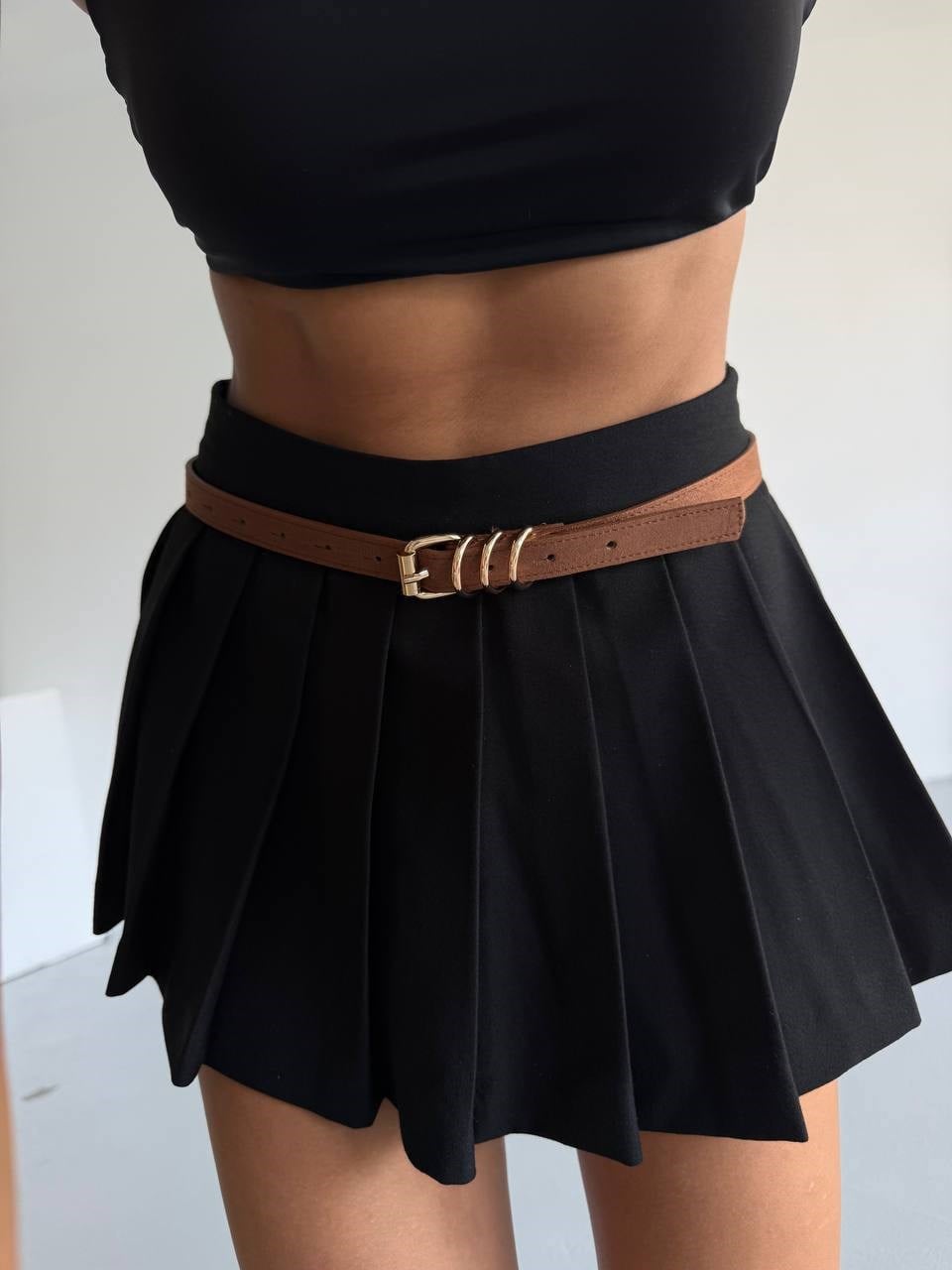 Uç Köprülü Süet 1 cm Kemer-Taba TABA