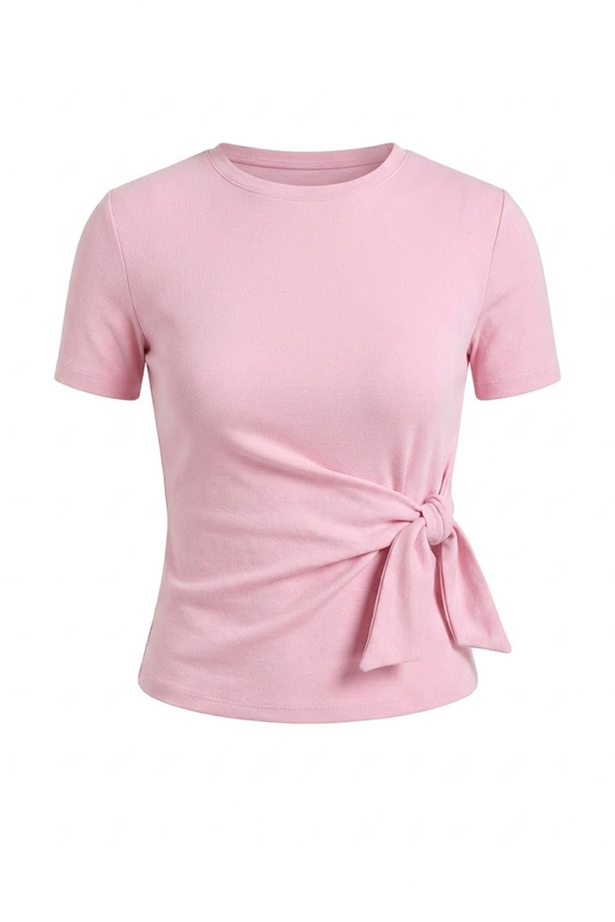 Yandan Bağlamalı Bluz PEMBE