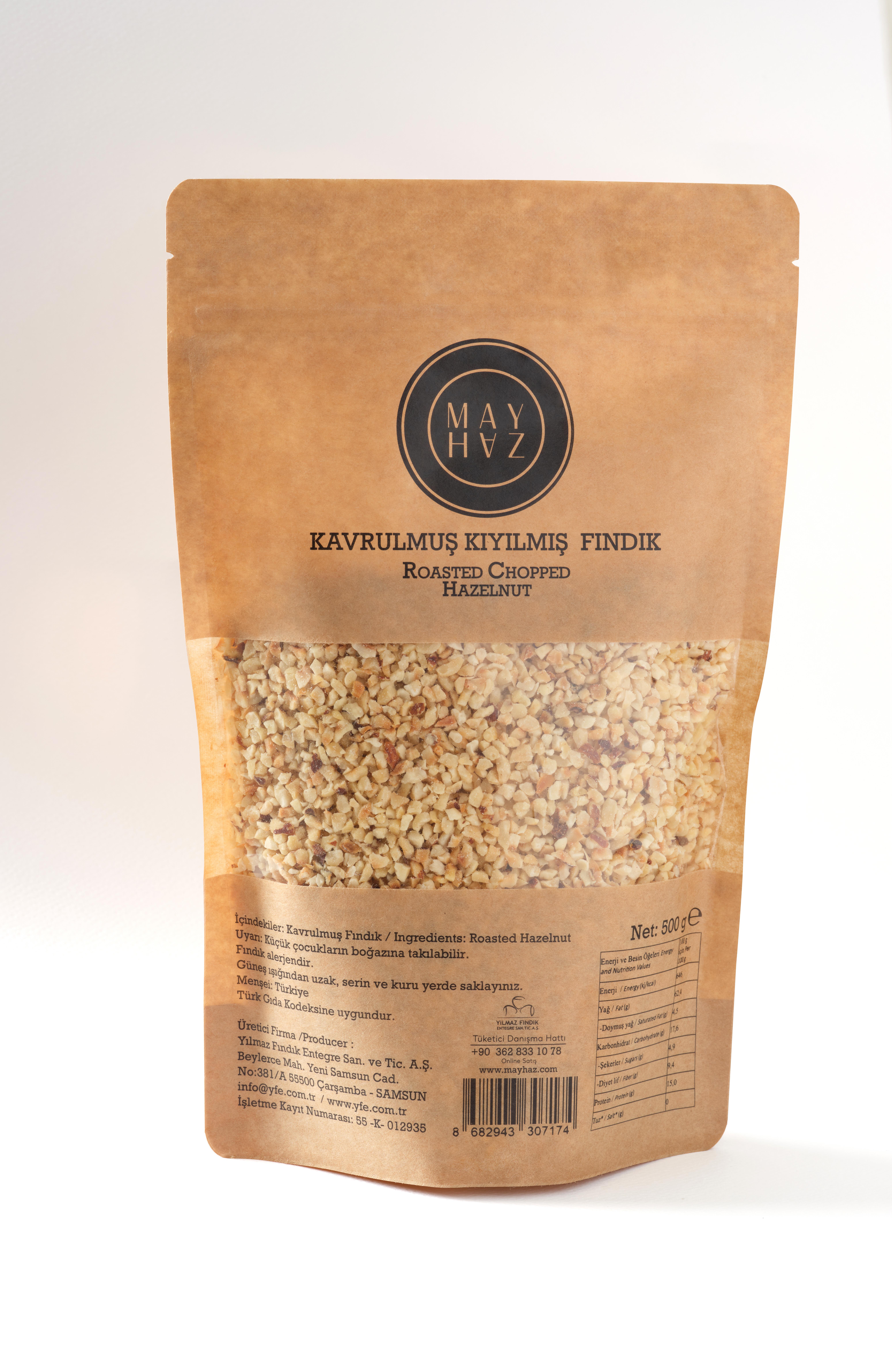 Kavrulmuş Kıyılmış Fındık Doypack