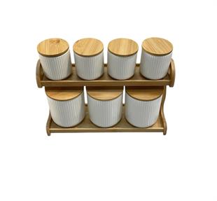 Arow kontes Bambu Standlı Baharatlık