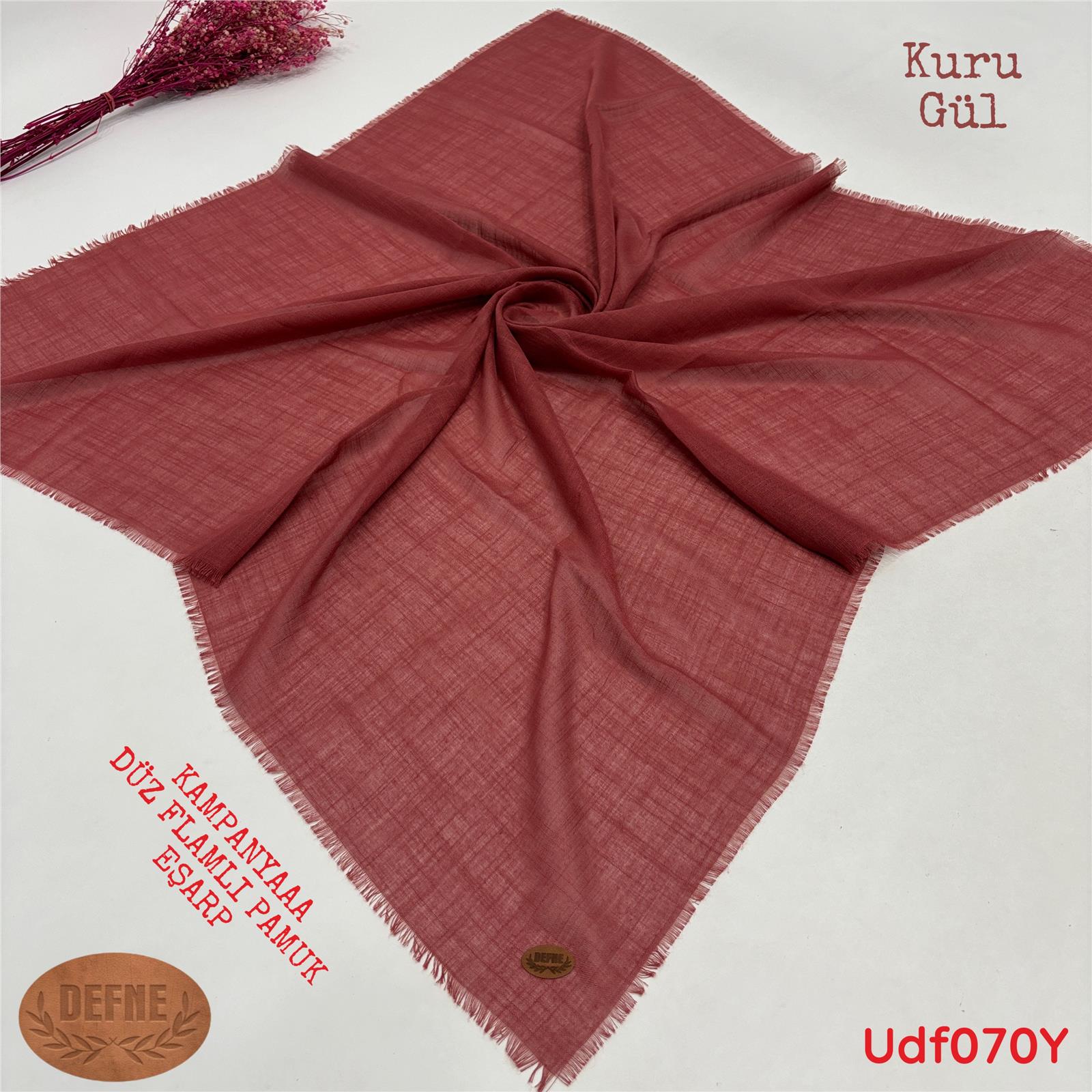 A-0013 Kampanya Düz Flamlı Eşarp