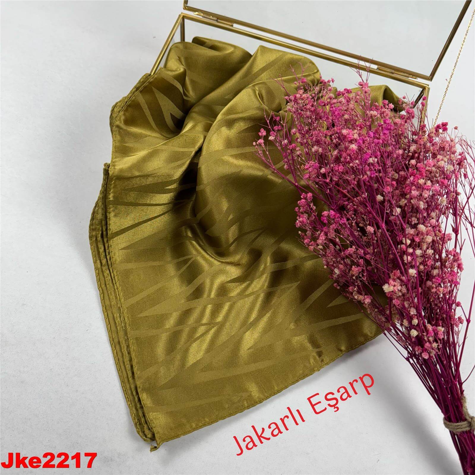 A-1464 Jakarlı İpeksi Eşarp