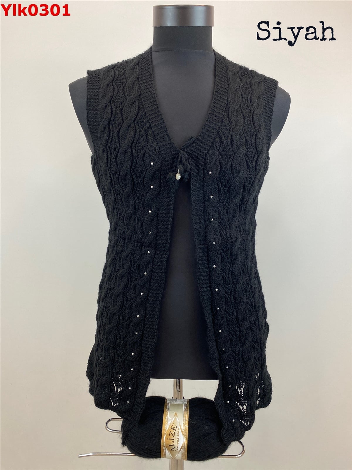 Angora Simsiz Yelek 0301