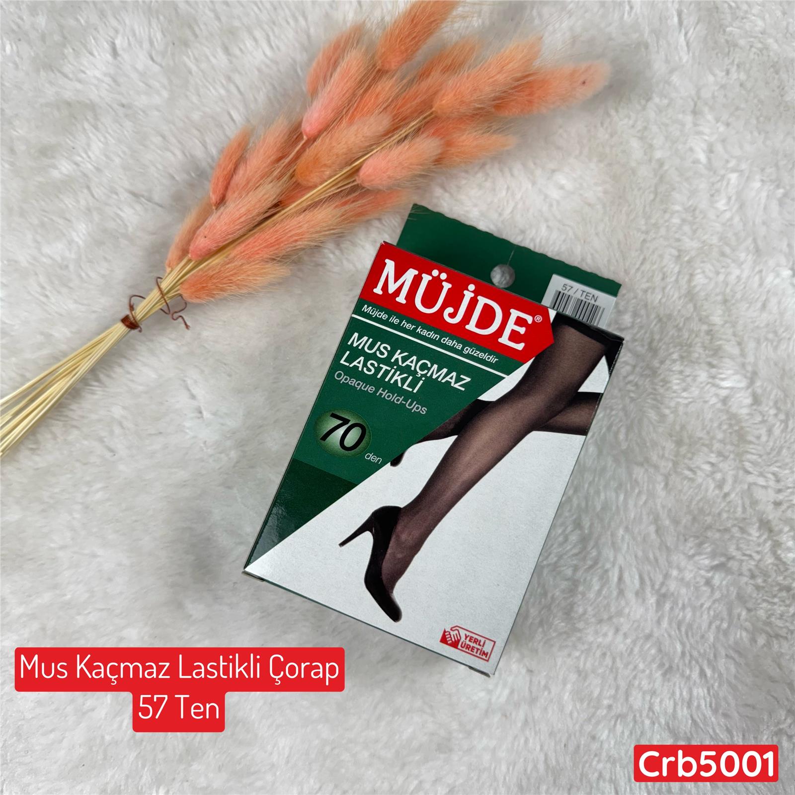 KA-005 Mus Kaçmaz Lastikli Çorap 57 Ten (70 Denye) 