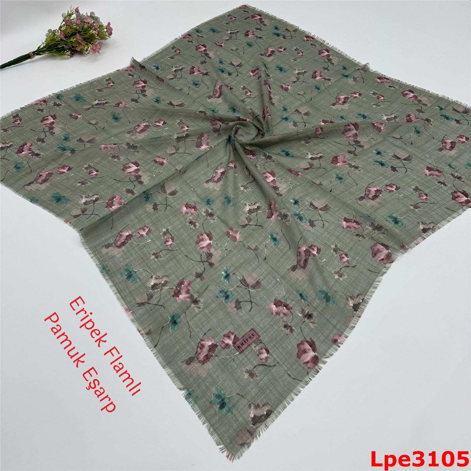 O-077  Eripek Flamlı Pamuk Eşarp
