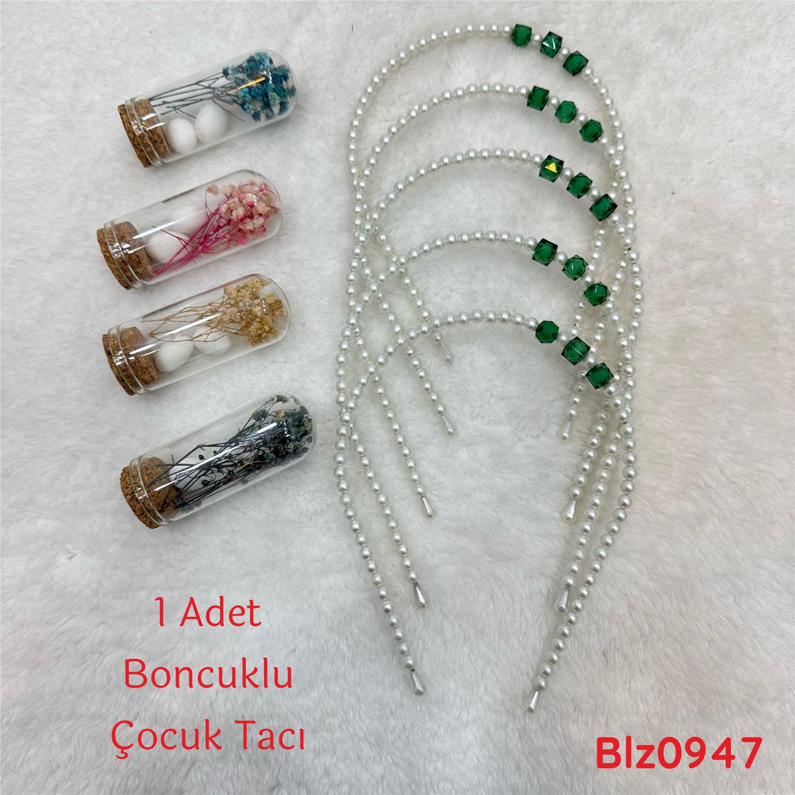 UB-237 Boncuklu Çocuk Tacı  1 Adet