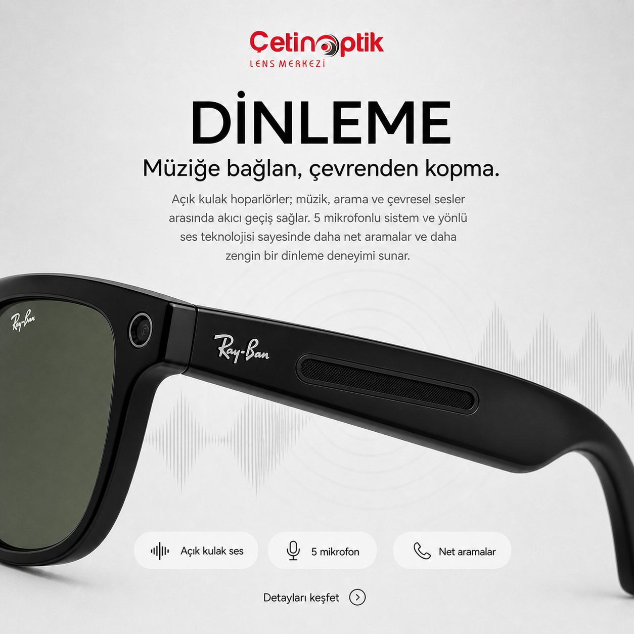 RAY-BAN RB Meta WAYFARER (Gen1) RW4006 601/71 50-22 Preminum Güneş