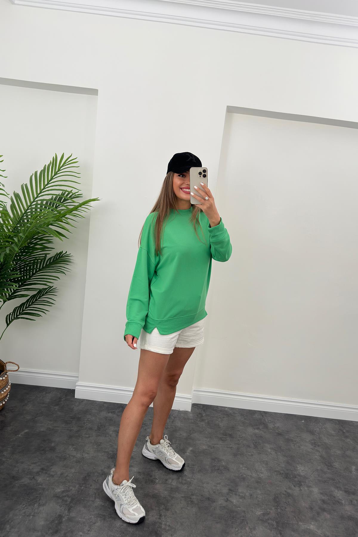 1. Sınıf Kalite Basic Sweat Yeşil