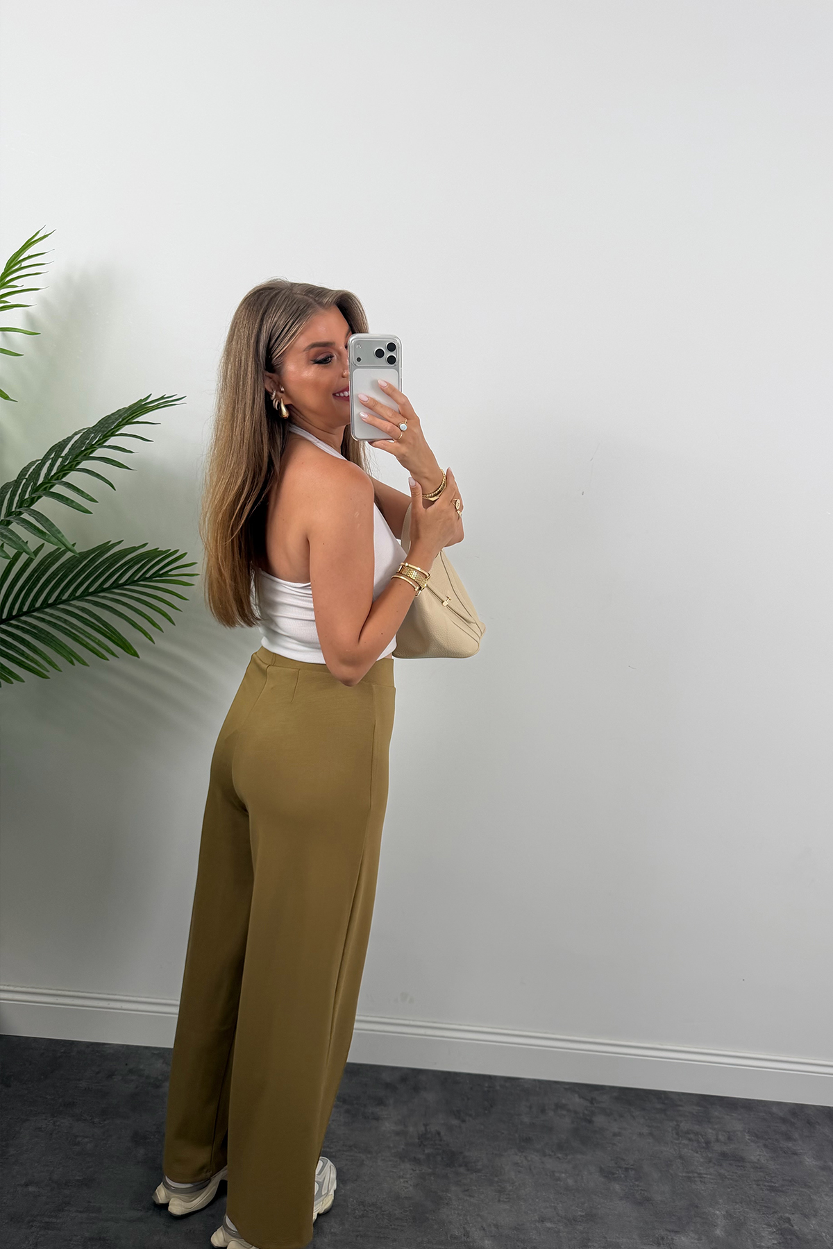 1. Sınıf Kalite İthal Model Kumaş Likralı Pantolon Olive 