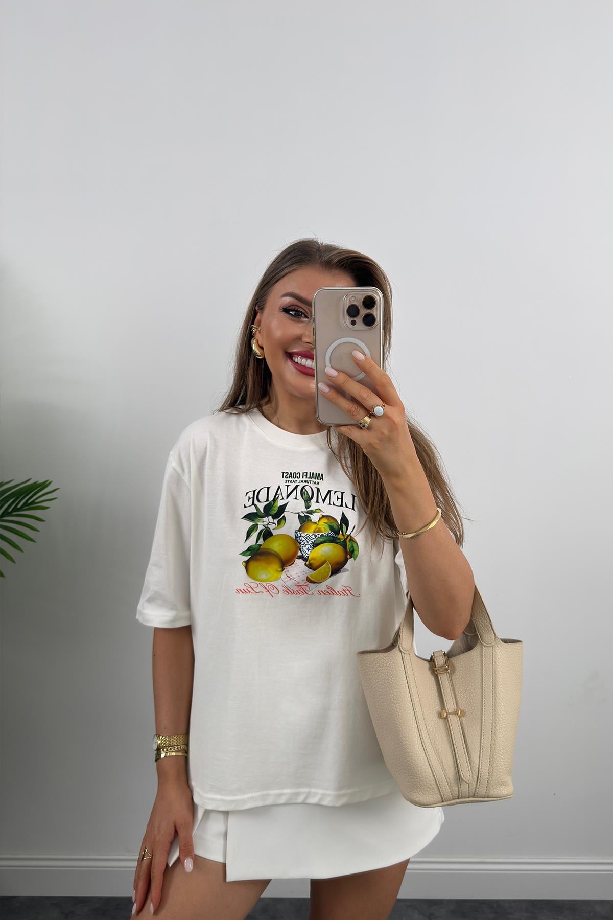 Amalfi İkonik Yaz Serisi %100 Pamuklu Tshirt