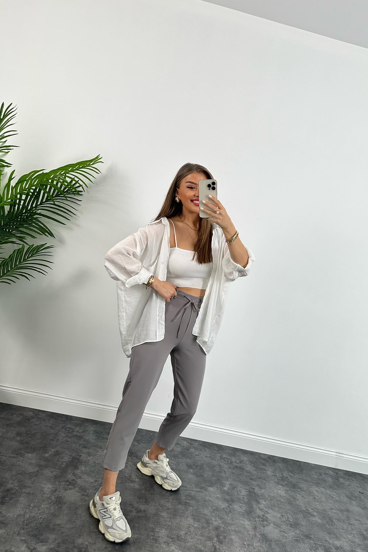 Beli Lastikli Mango Model Atlas Jogger Gri