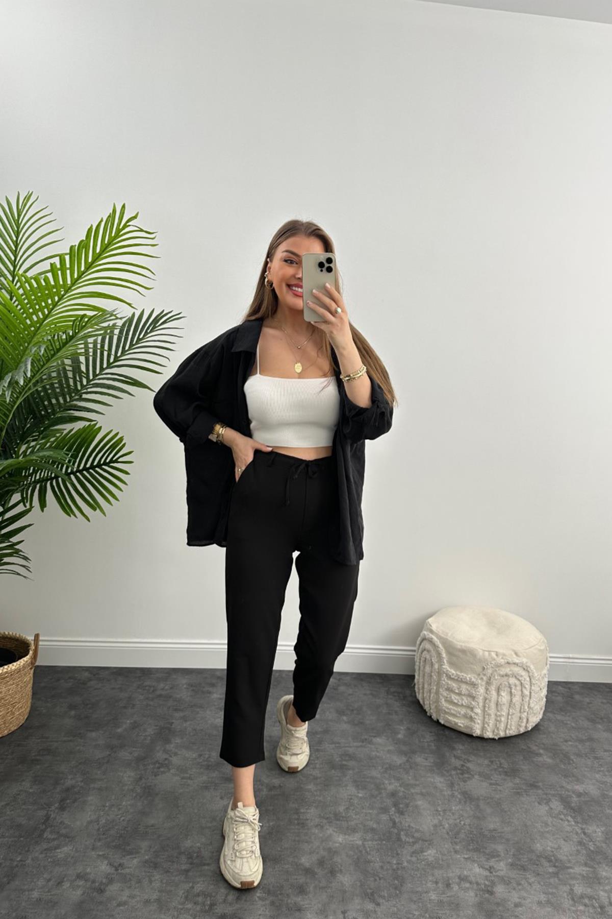 Beli Lastikli Mango Model Atlas Jogger Siyah