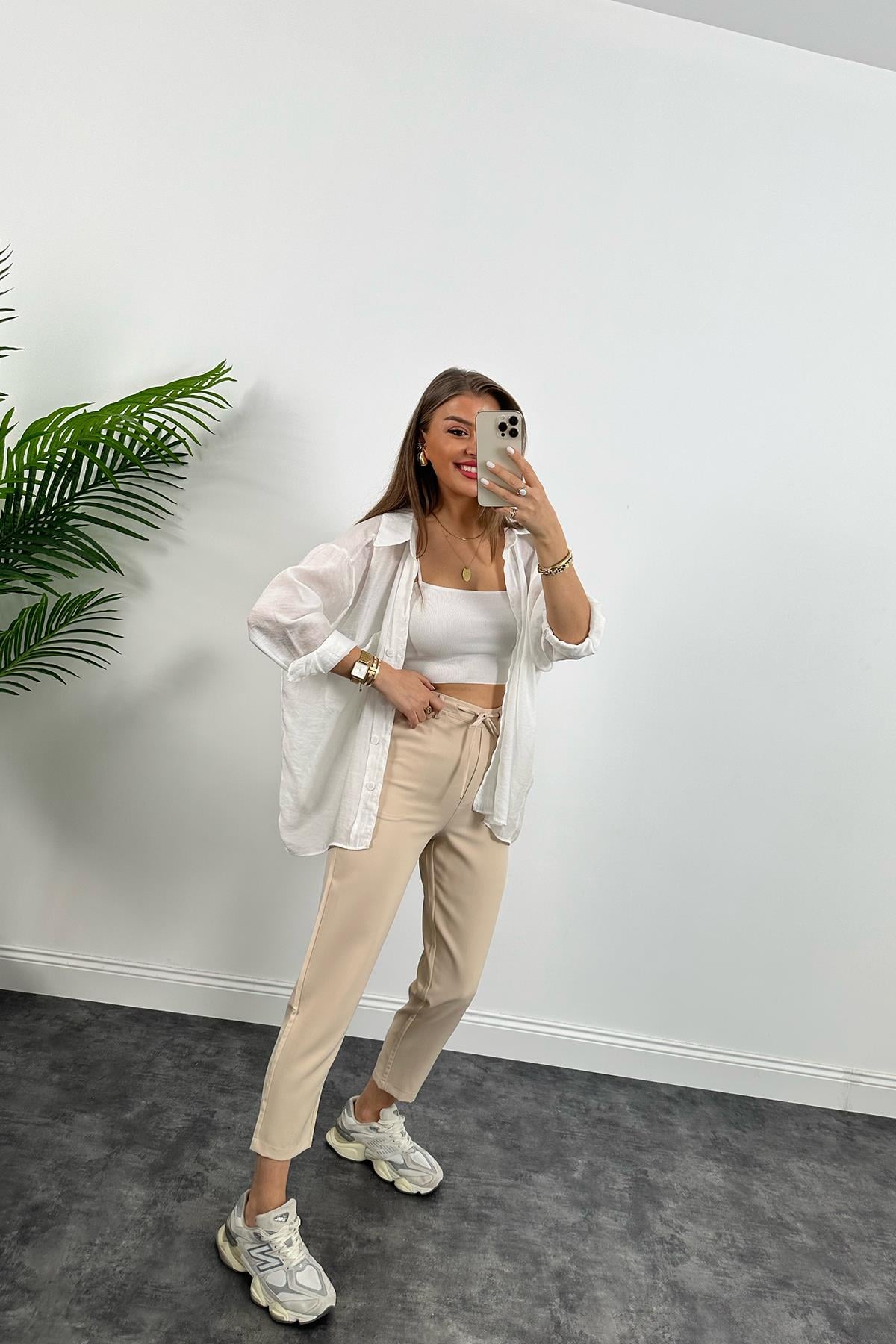 Beli Lastikli Mango Model Atlas Jogger Taş