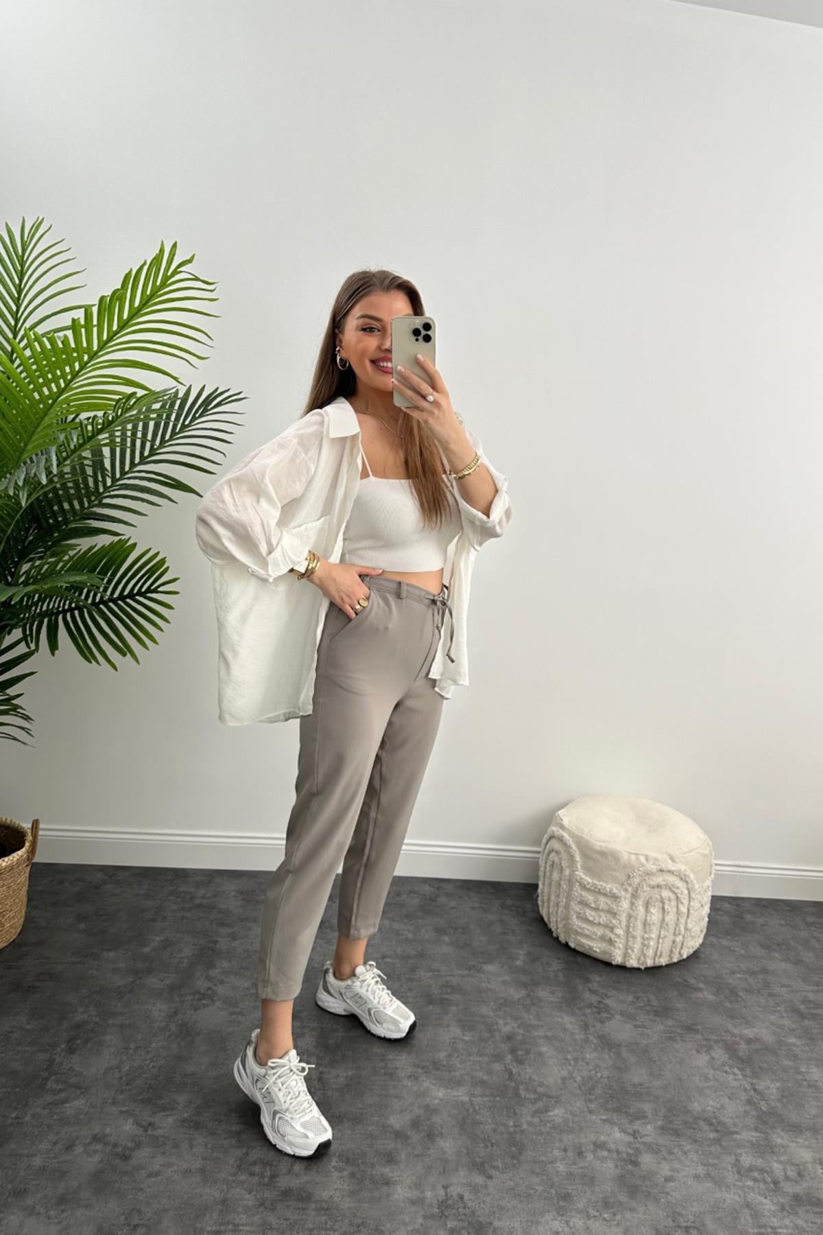 Beli Lastikli Mango Model Atlas Jogger Gri