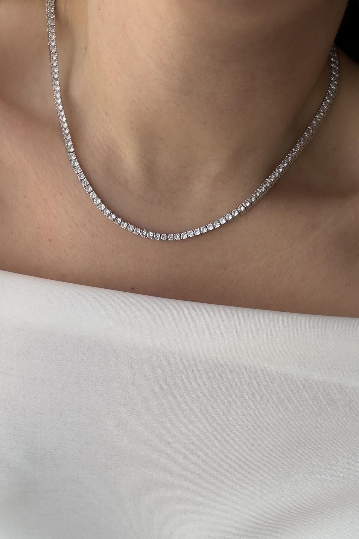 Döküm Dönmeyen Su Yolu Kolye.   3mm