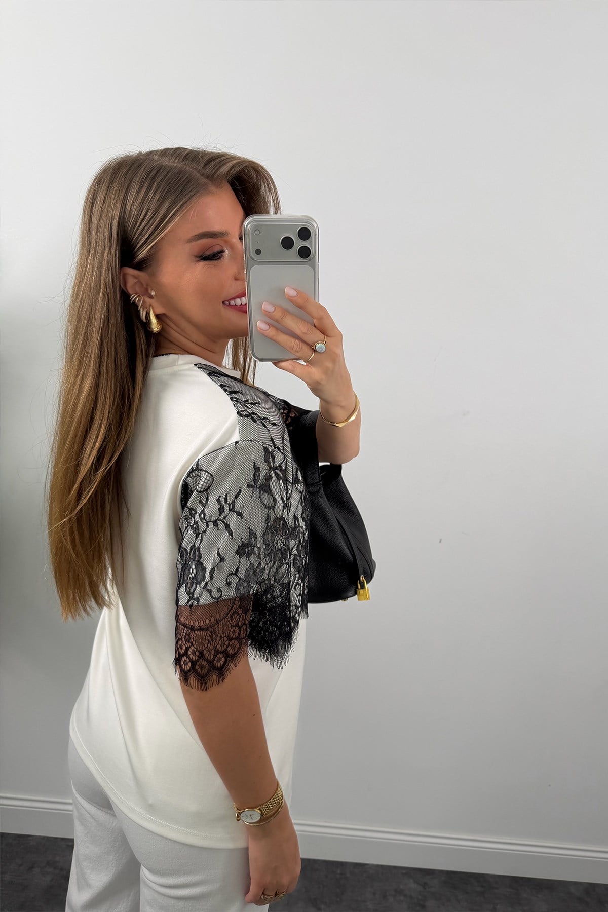 Marka Model Dantel Tasarım Tshirt