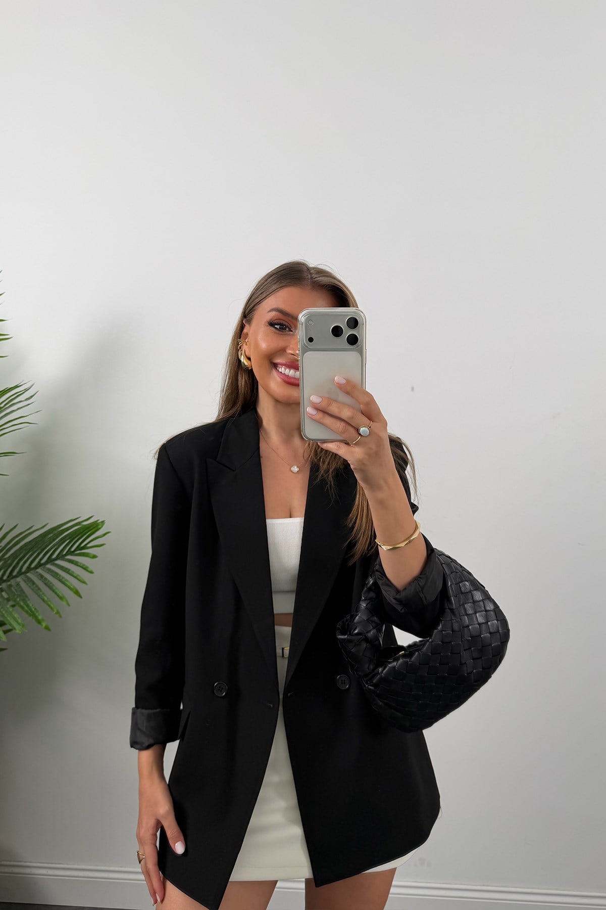 Massi %100 Pamuklu Yazlık Blazer Ceket Siyah