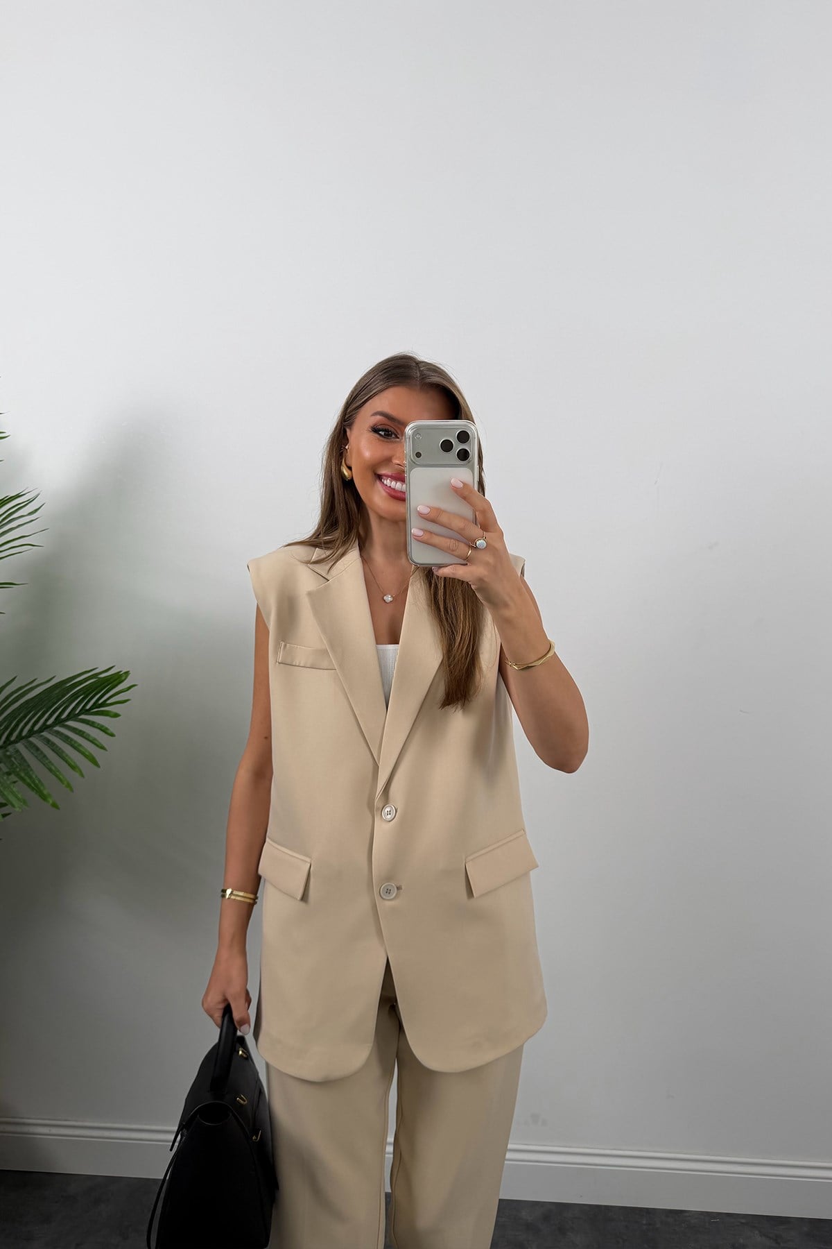 Massi Model Yelek Pantolon Takım Taş