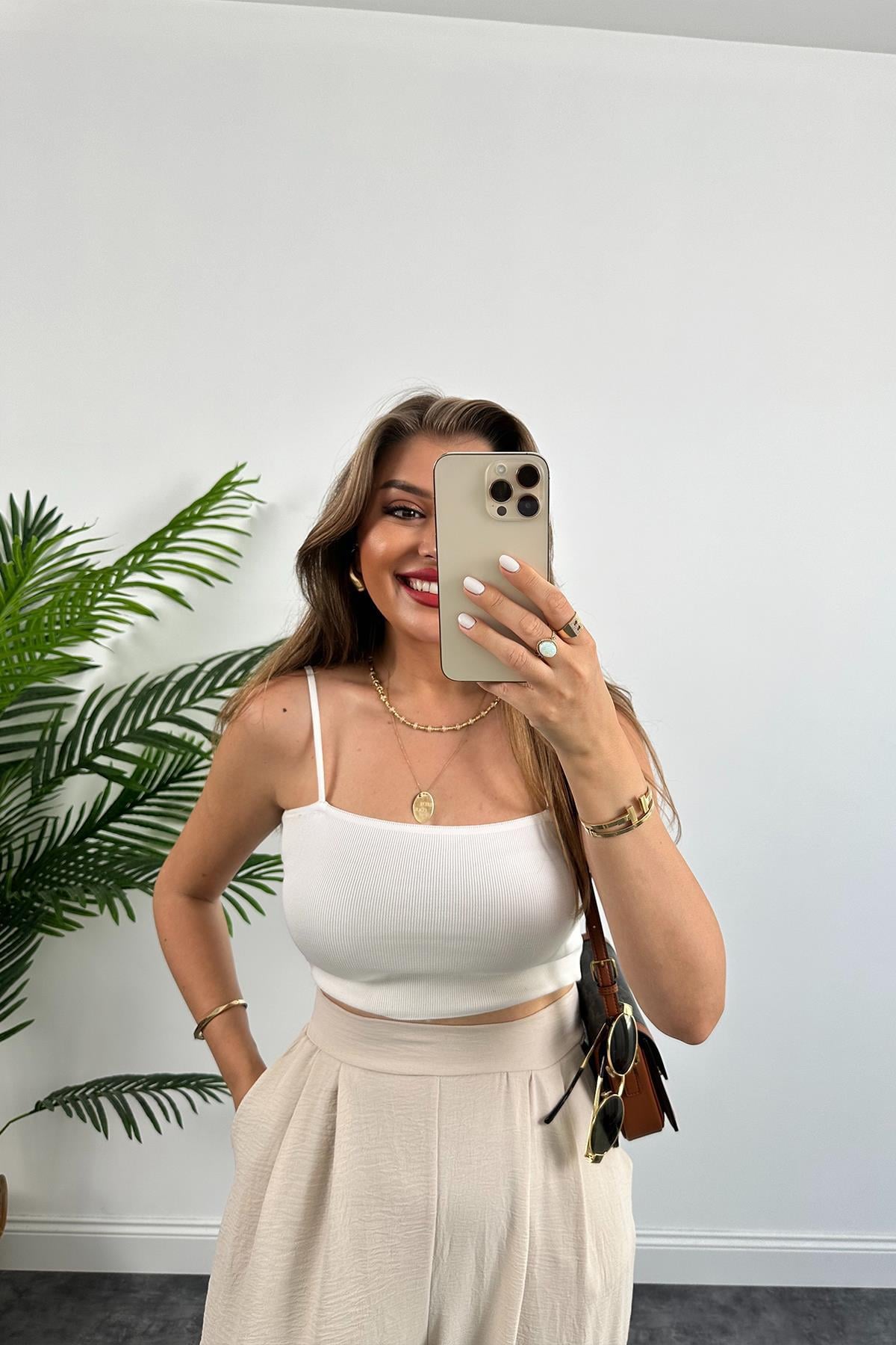 Meşhur Keten Aerobin Harem Pantolonumuz Taş 