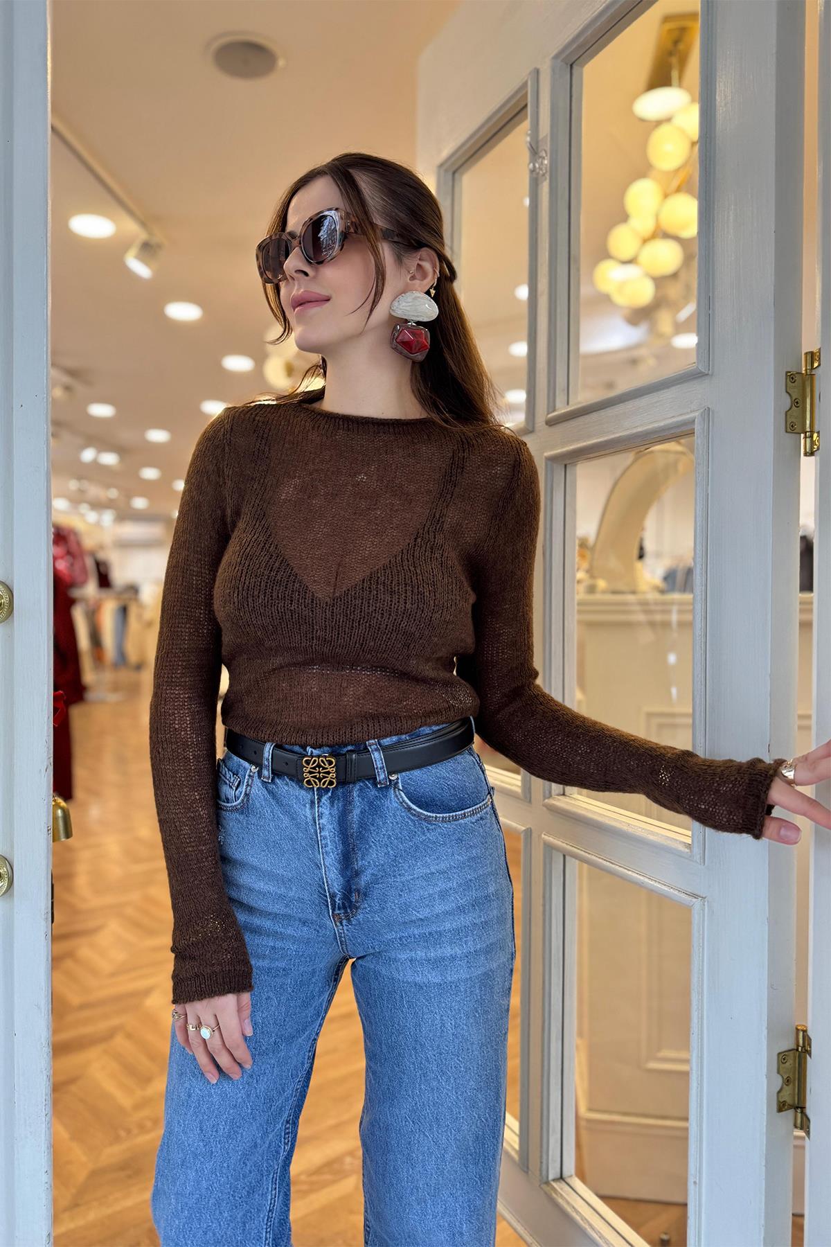 Nisan Marka Lüx Kalite Transparan Yumoş Triko Acı Kahve