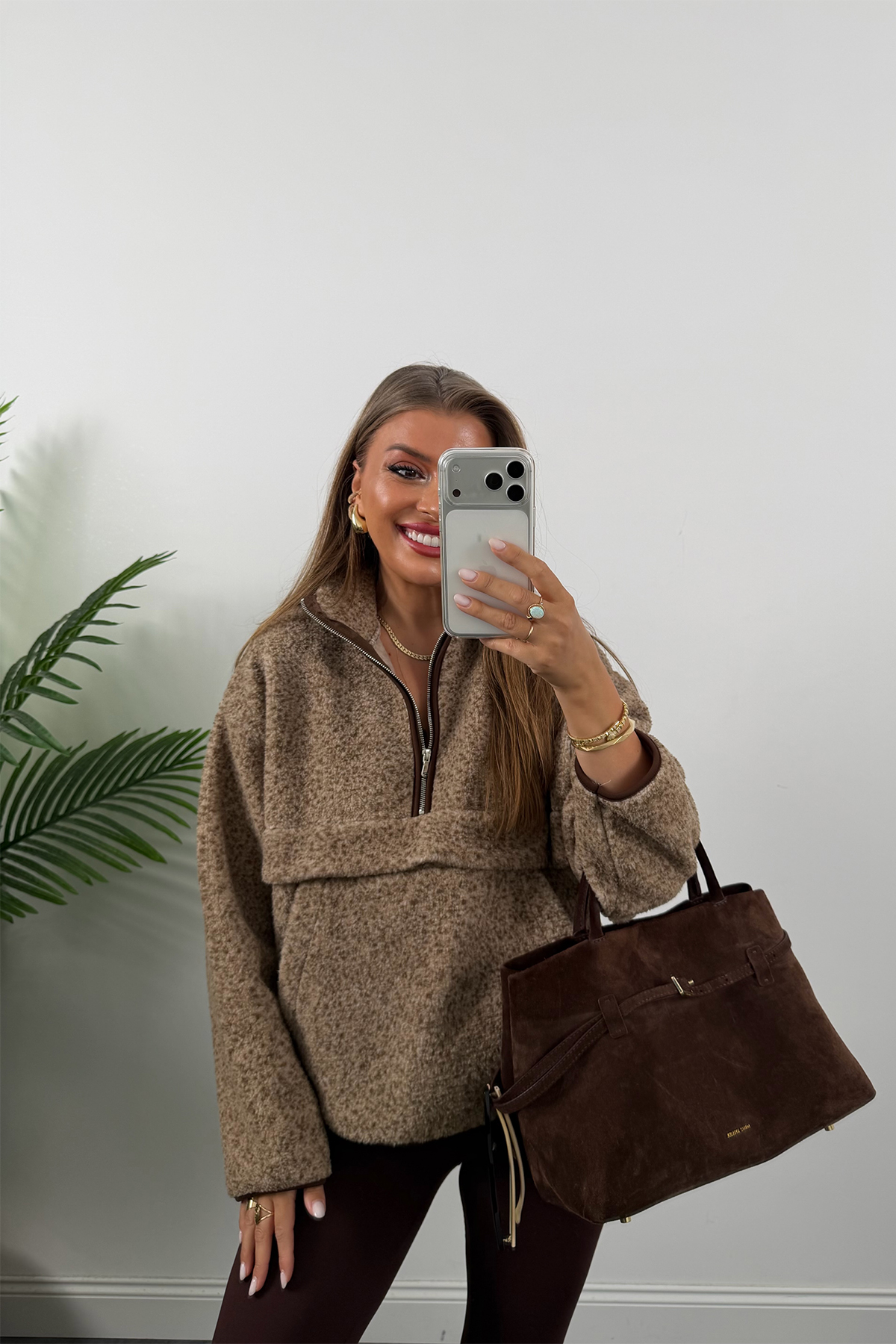 Oysh Model Basic Polar Sweat Kahve