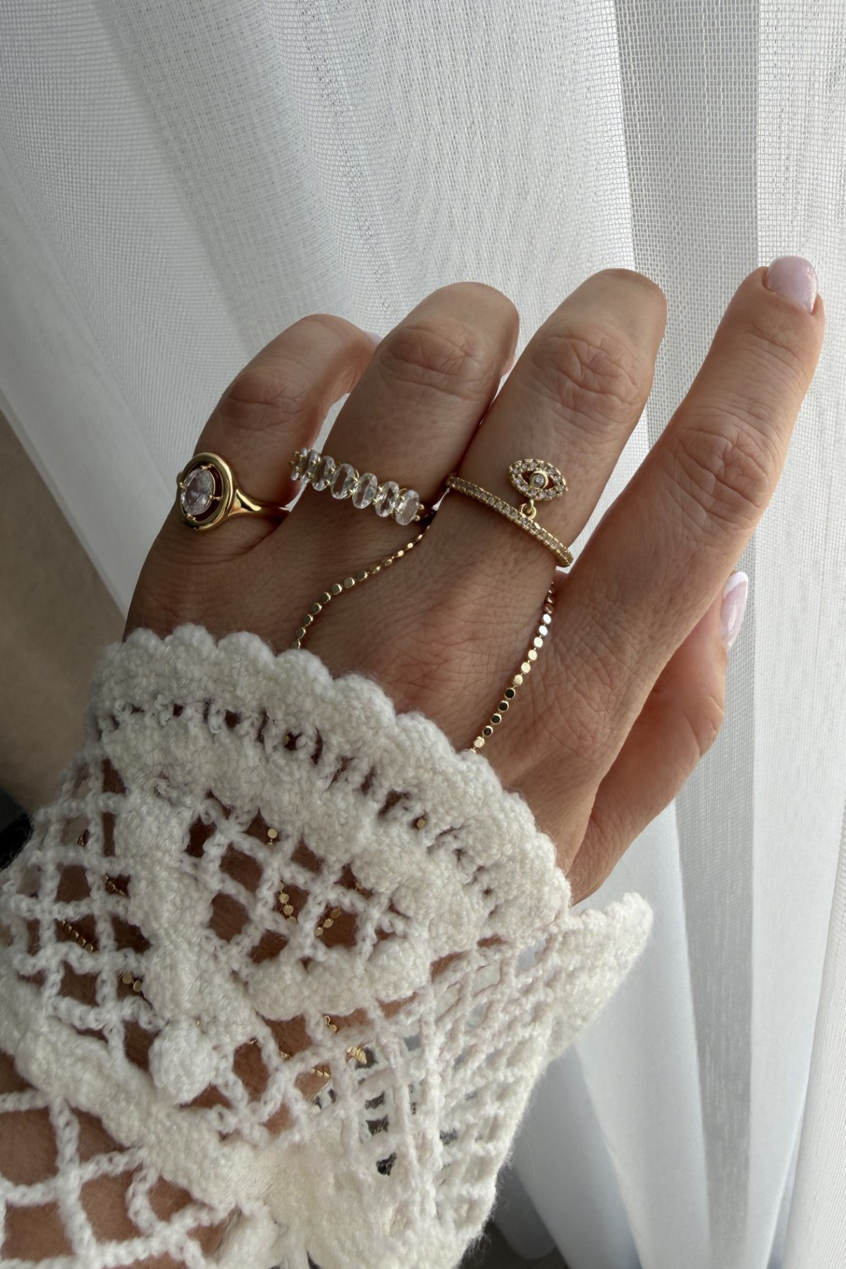 Özel Seri Göz Charmlı Yüzük