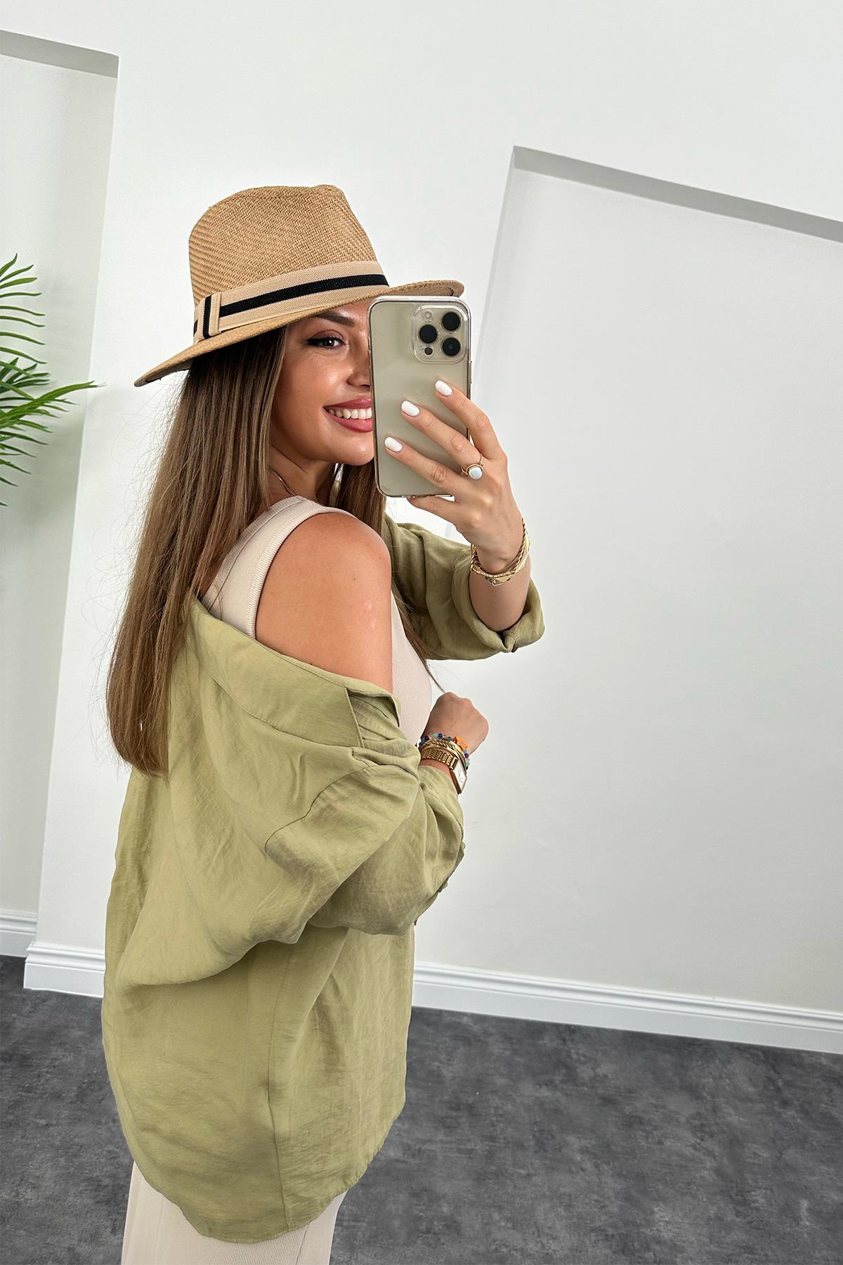 Özel Seri Ottoman Kumaş Yırtmaçlı  Basic Kalem Elbise Taş