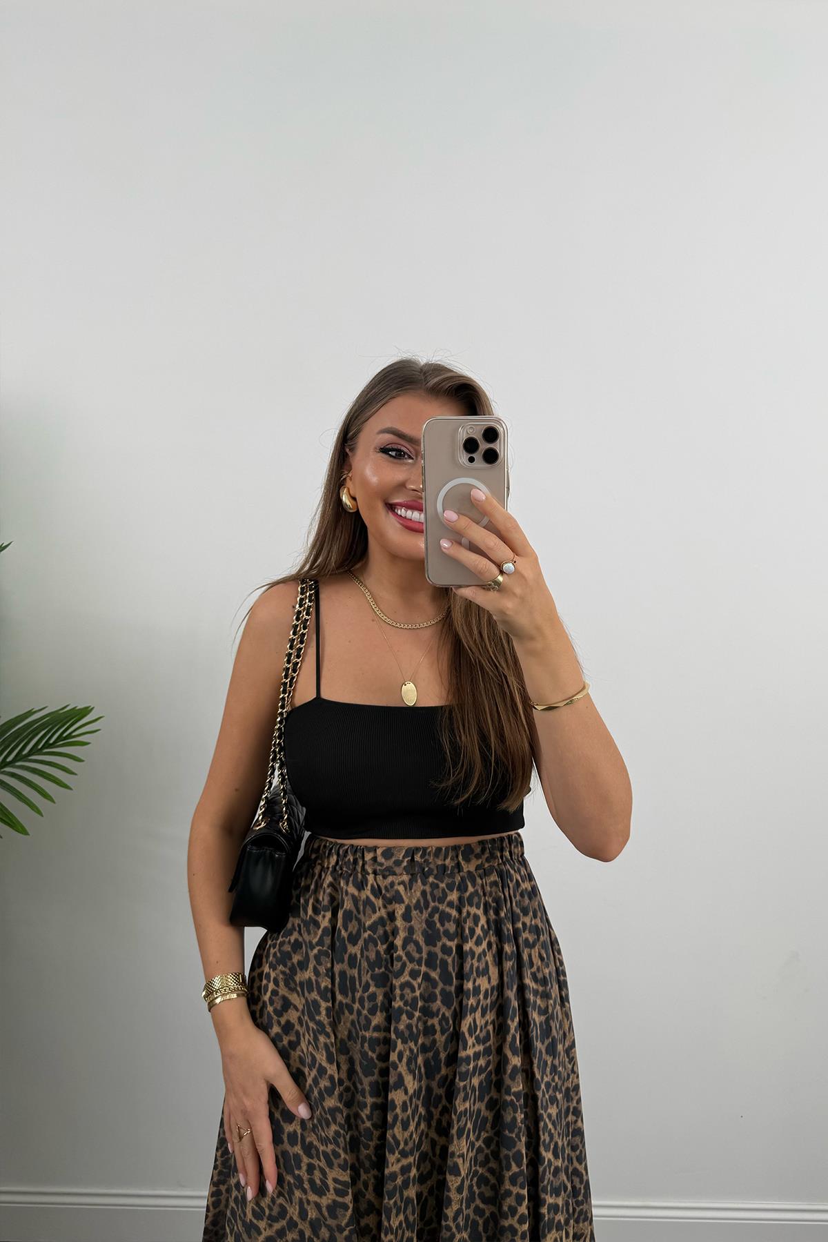 Perry Premium Seri Maxi Boy Leopar Tensel Etek