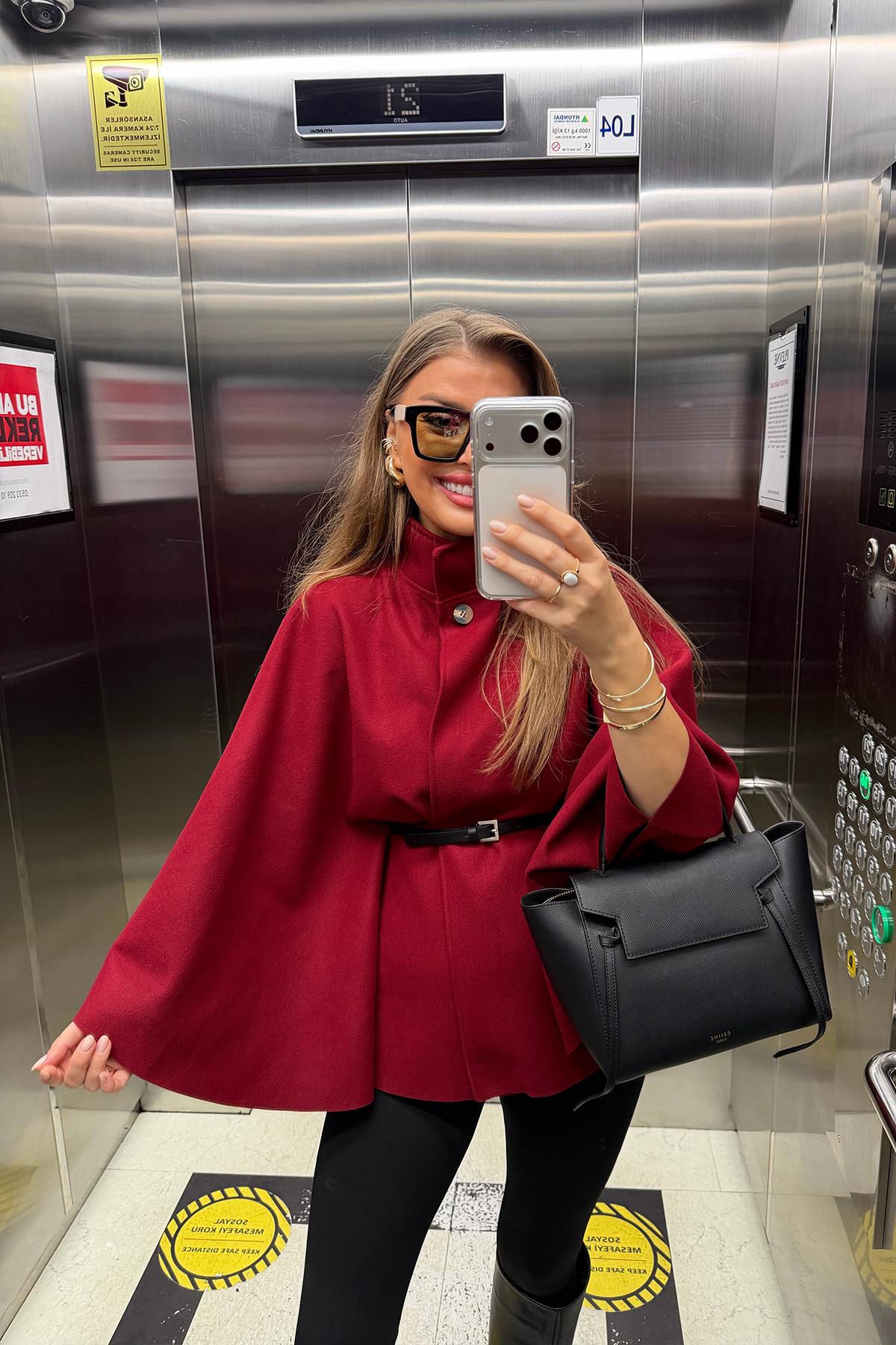Pinterest Kemerli Kaşe Panço Kaban Bordo