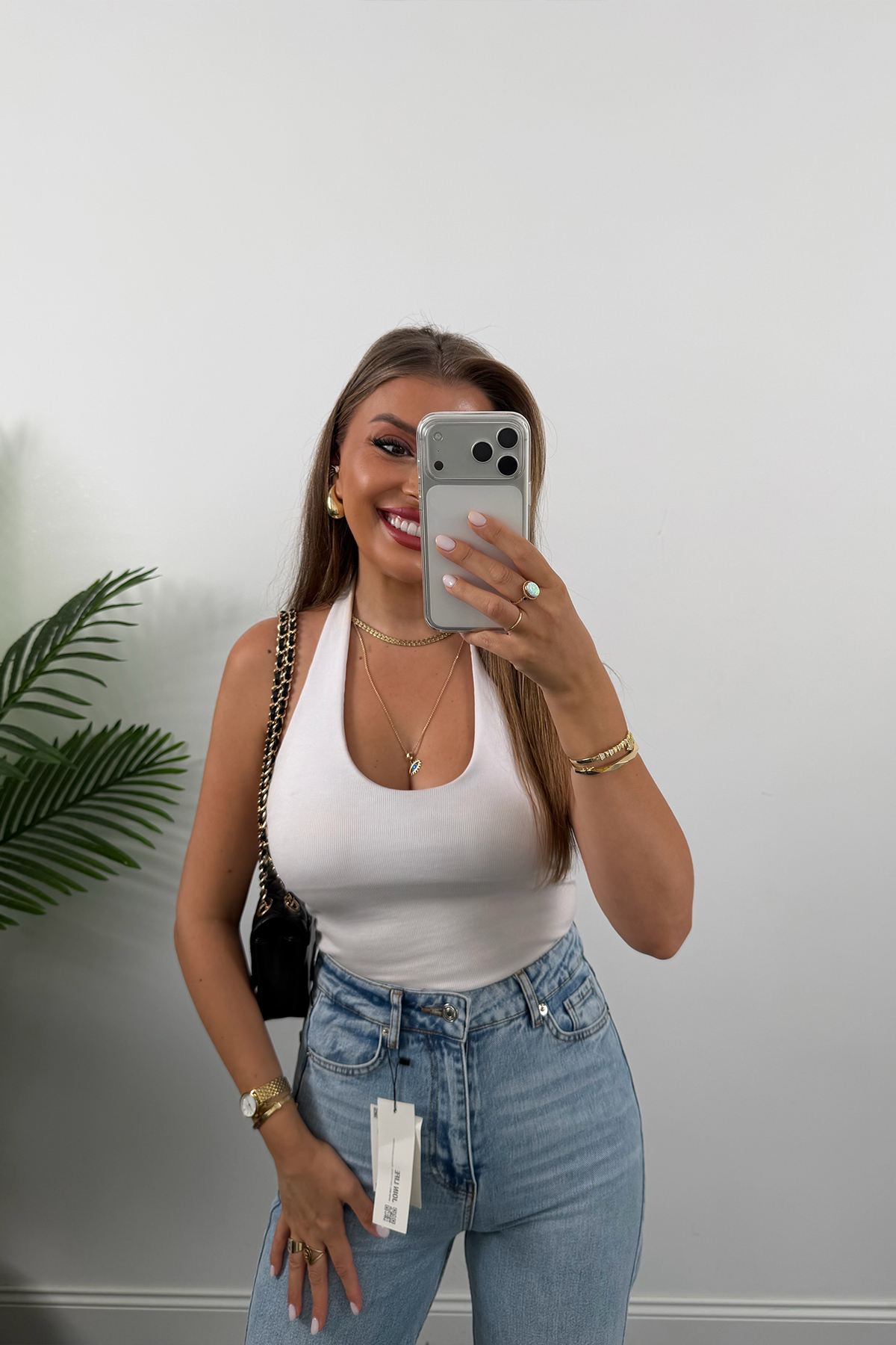 Premium Seri Bol Paça Yüksek Bel Jean Light Blue 1006