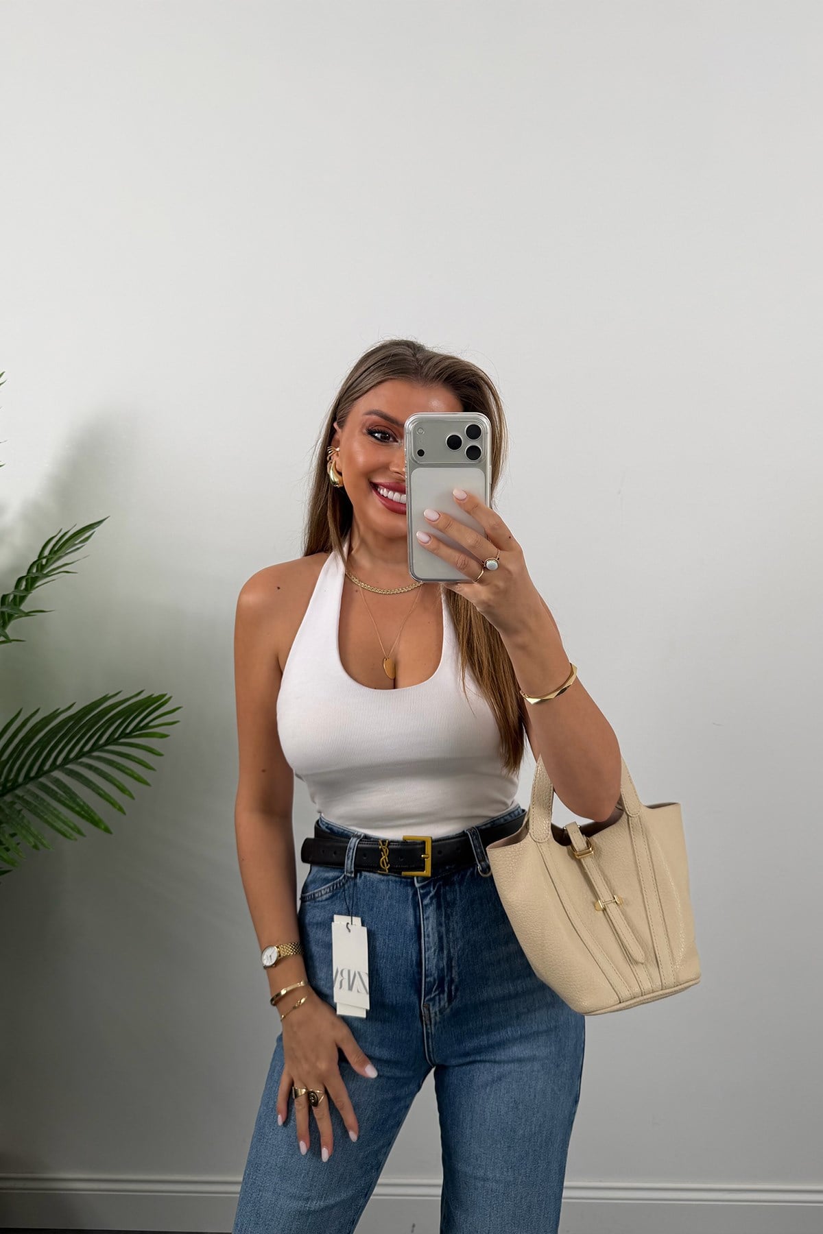 Premium Seri Kalem Paça Ütülü Palazzo Jean 1004 Klasik Mavi