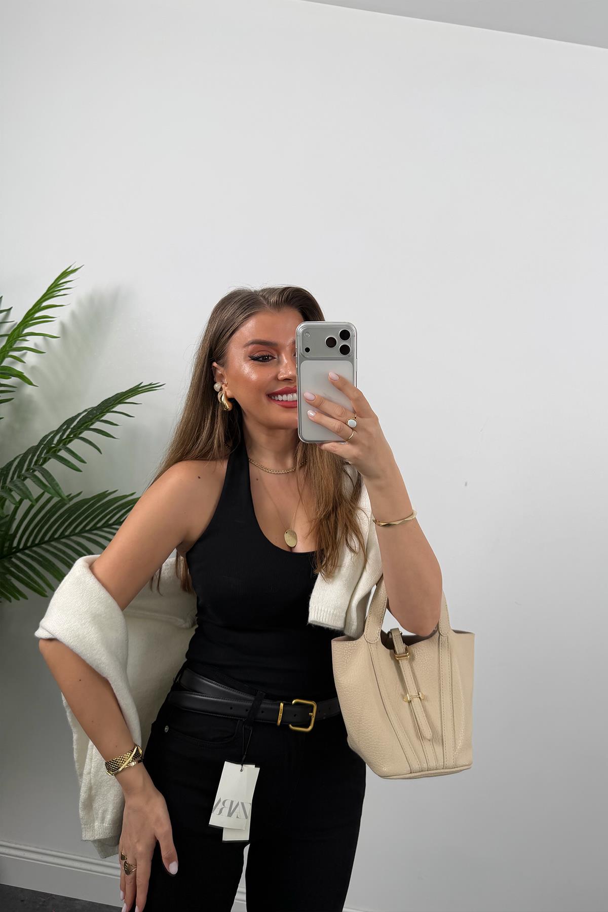 Premium Seri Likralı Süper Black İspanyol Jean Siyah
